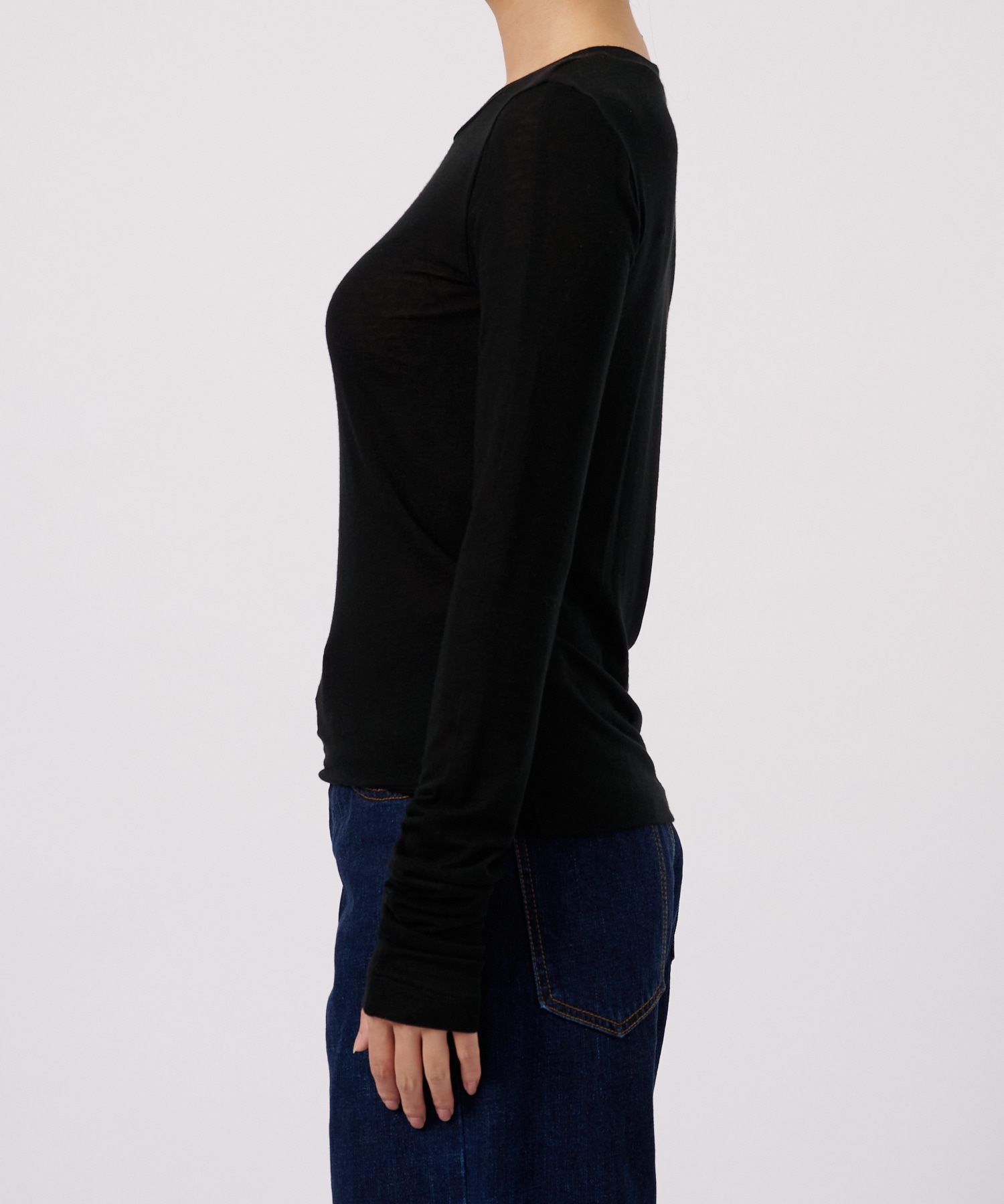 別注TENCEL CASHMERE LONG SLEEVE KNIT CINOH