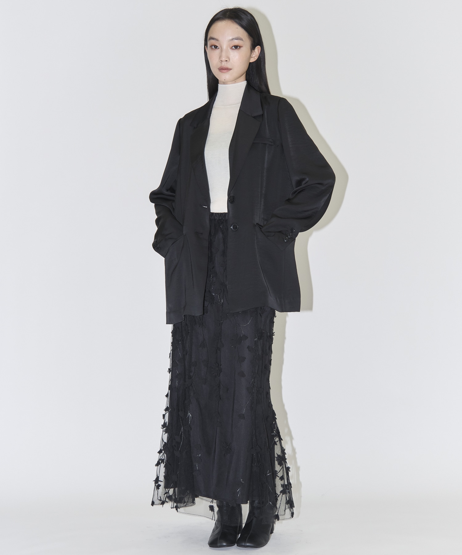 別注3D FLOWER LAYERED SKIRT AMERI