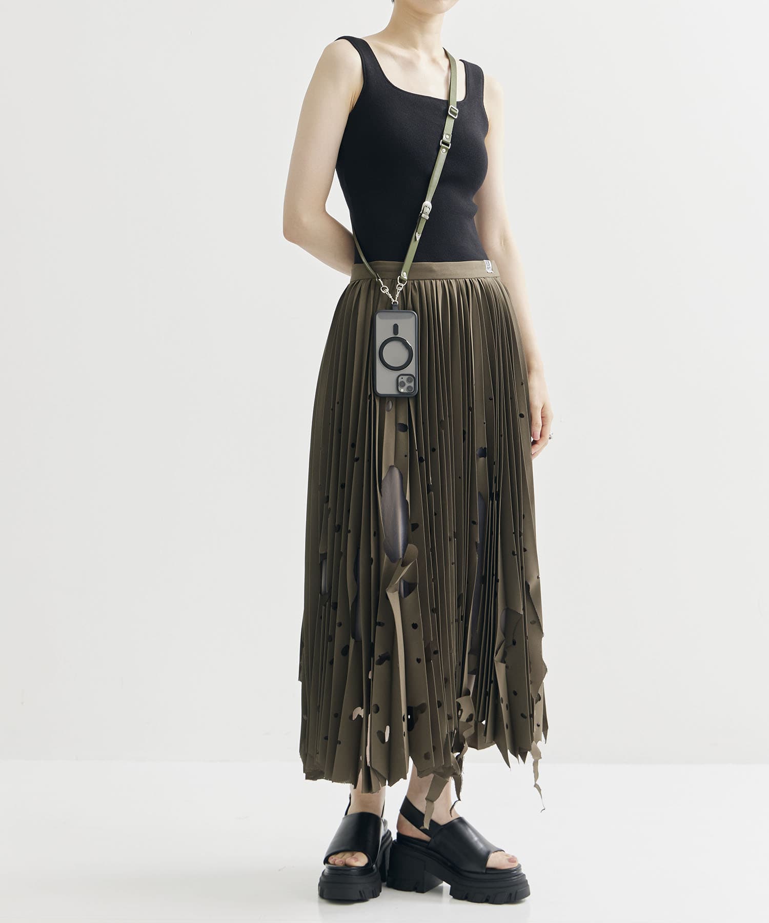 Leather nylon phone strap TOGA