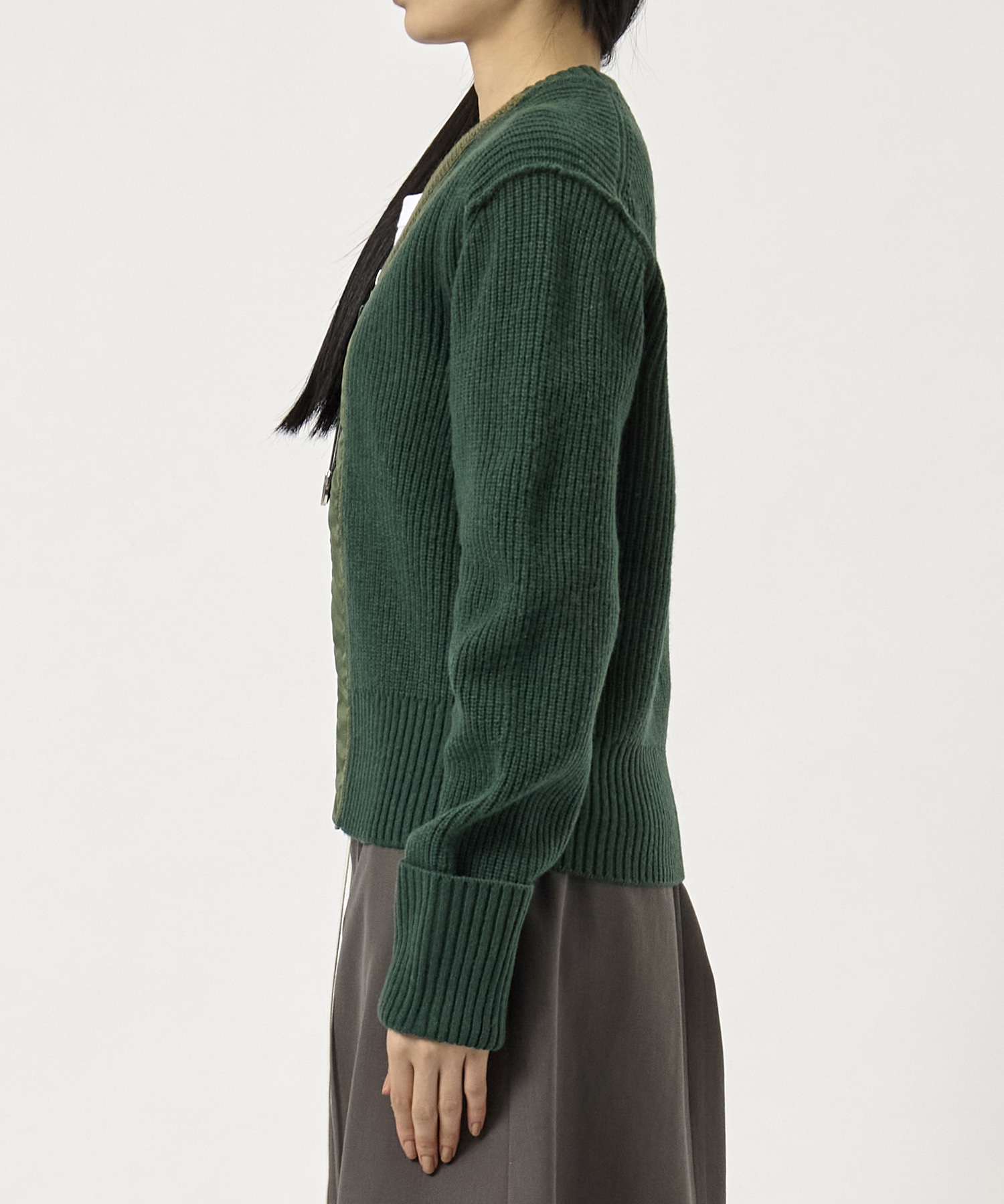 Wool knit zip cardigan TOGA