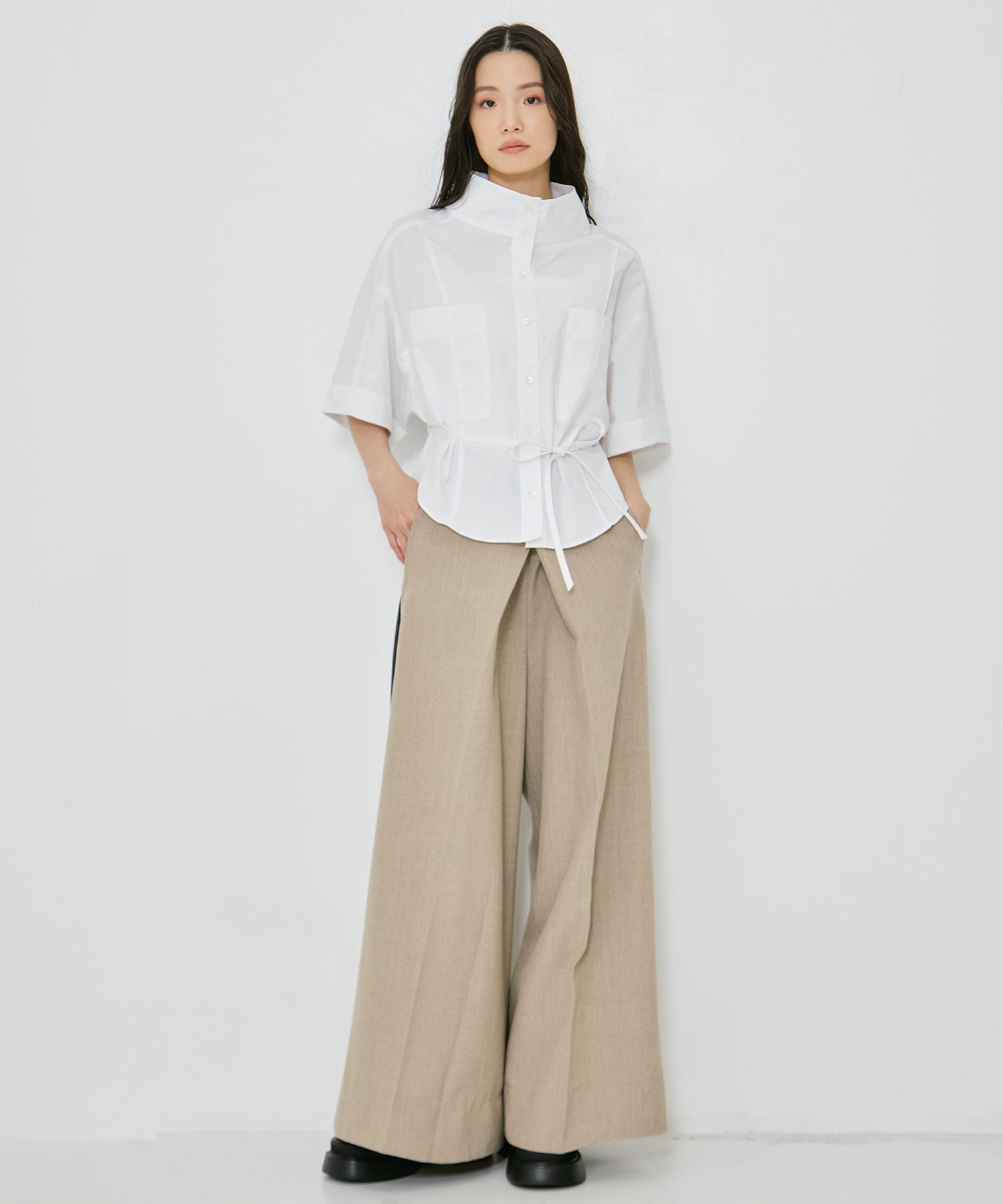 2way Collar Cotton Shirt STUDIOUS