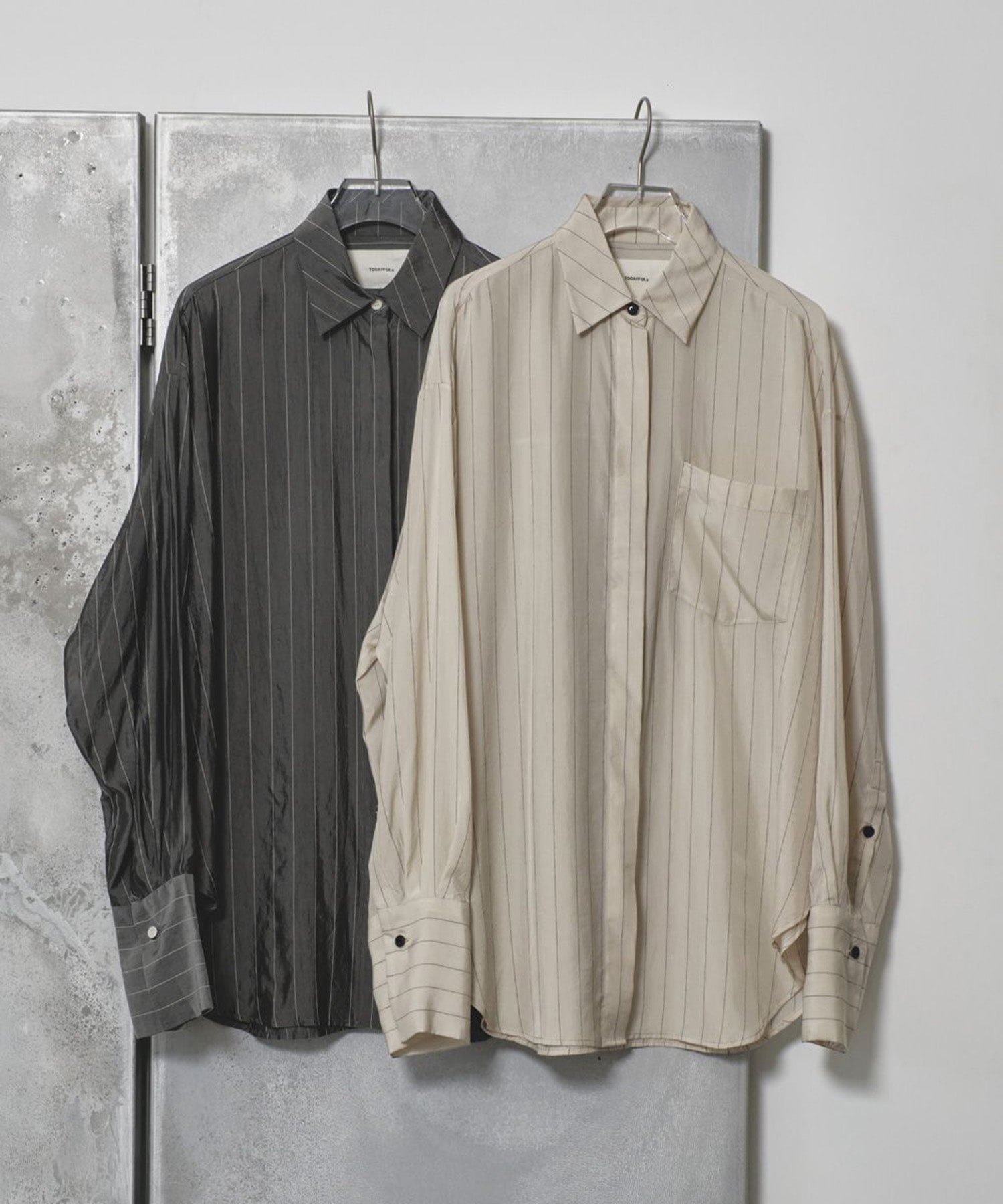 Stripe Silky Shirts TODAYFUL