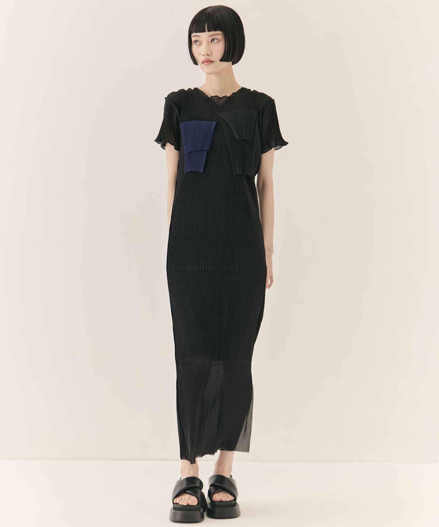 別注SHEER LAYERED SHORT SLEEVE DRESS kotohayokozawa