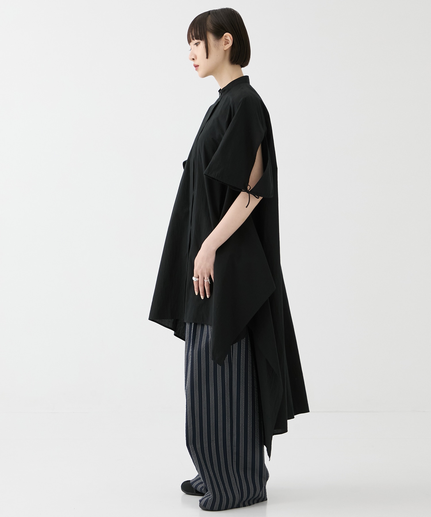 別注Coボイルサッカーケープスリーブシャツ FEMMENT