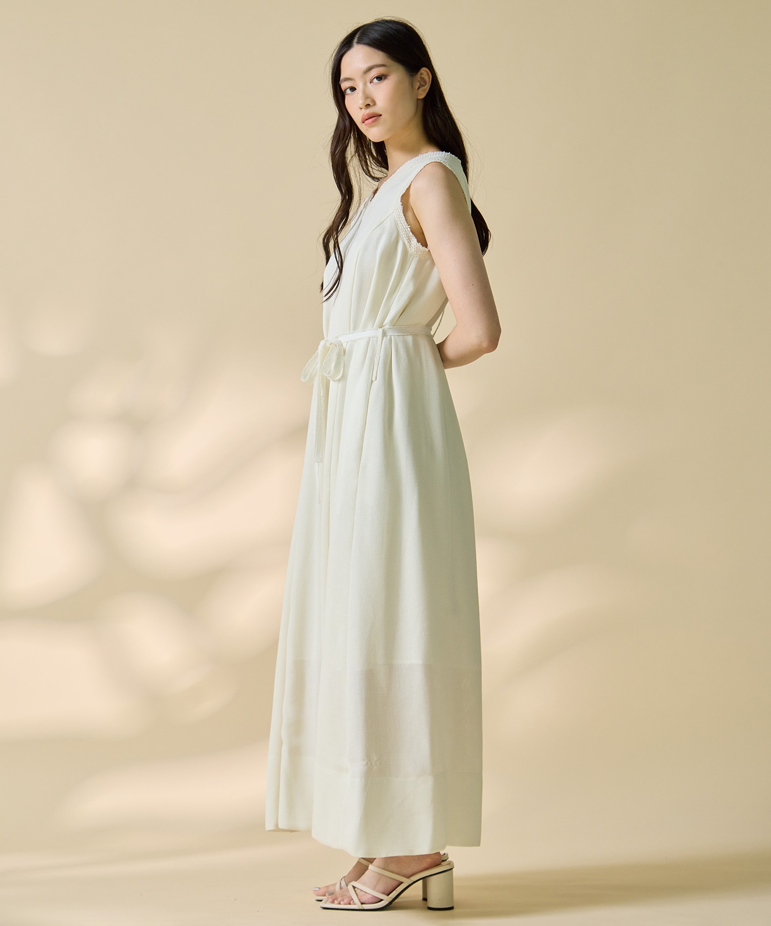 V Neck Sleeveless Mesh Dress STUDIOUS