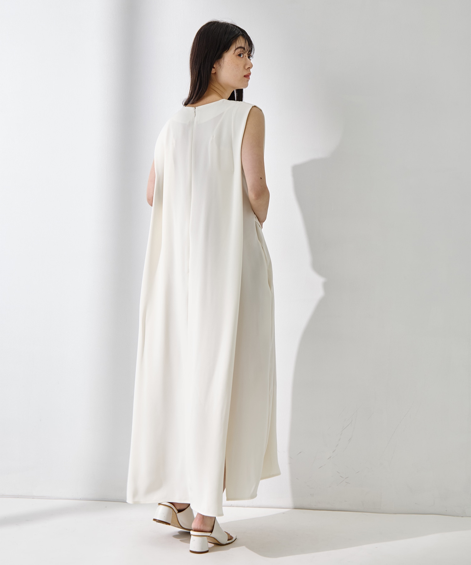 Back Satin Belted Dress STUDIOUS