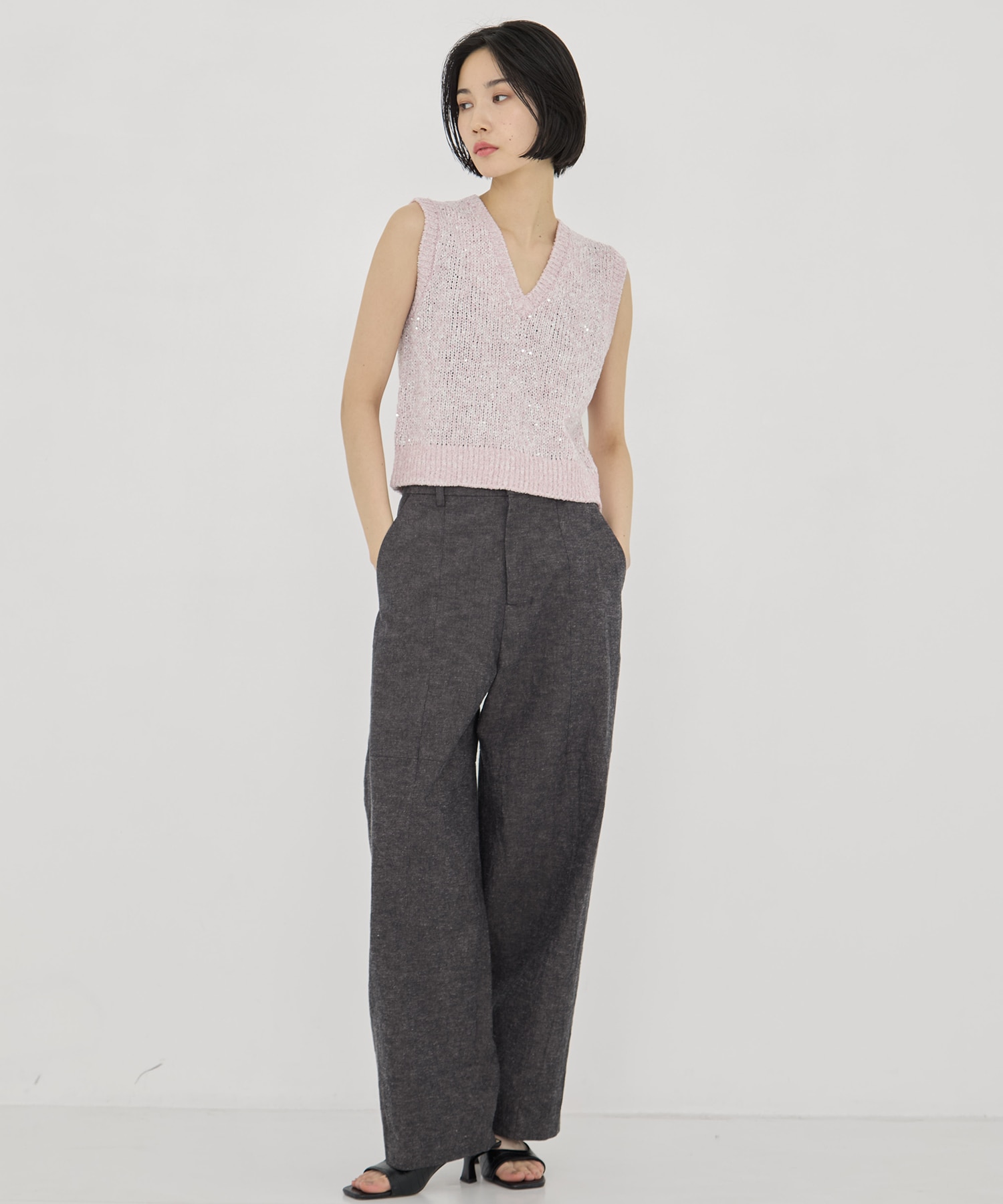 Lila Sequinned knit pullover AKIRANAKA