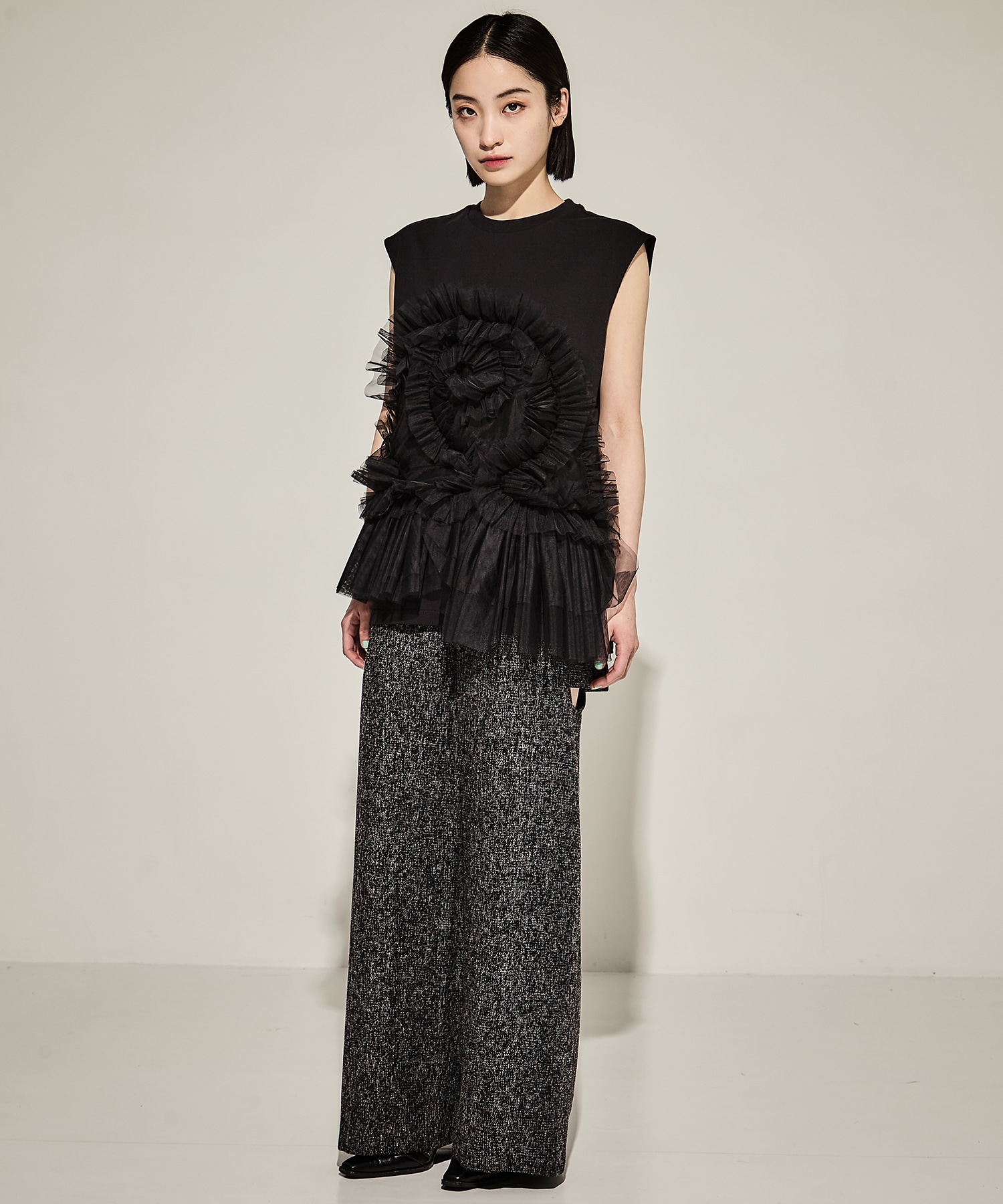 Tulle Sleeveless T-Shirt VIVIANO