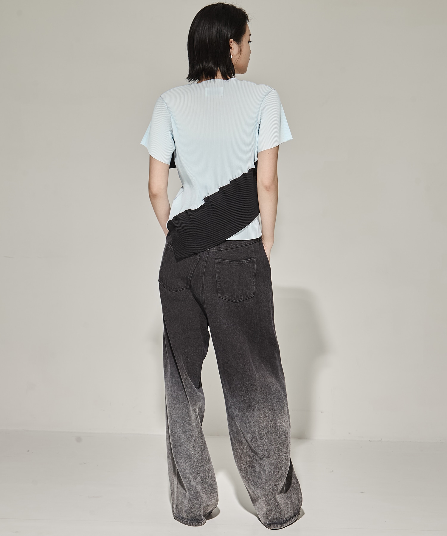 SPIRAL WAVE SHORT SLEEVE TOP kotohayokozawa