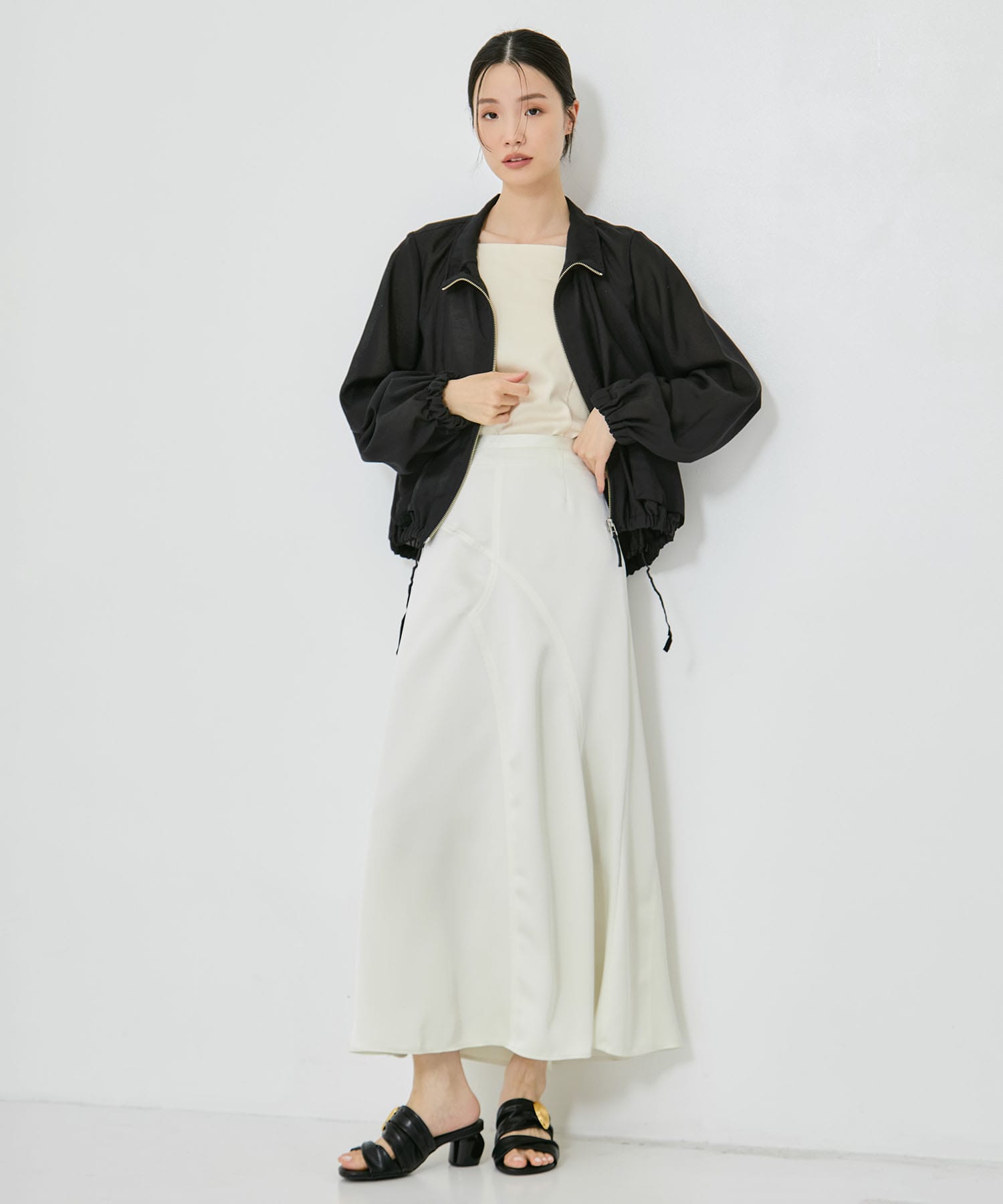 SHEER ZIP BLOUSON STUDIOUS