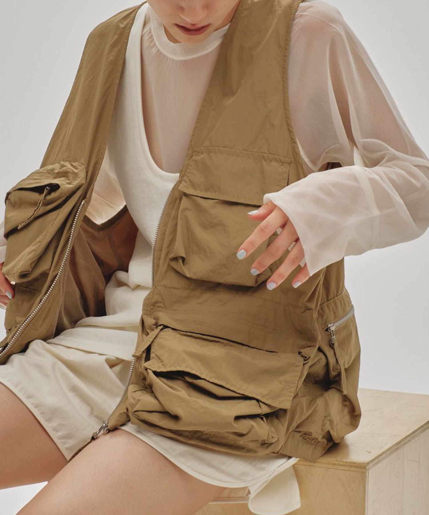 Nylon Pocket Vest TODAYFUL