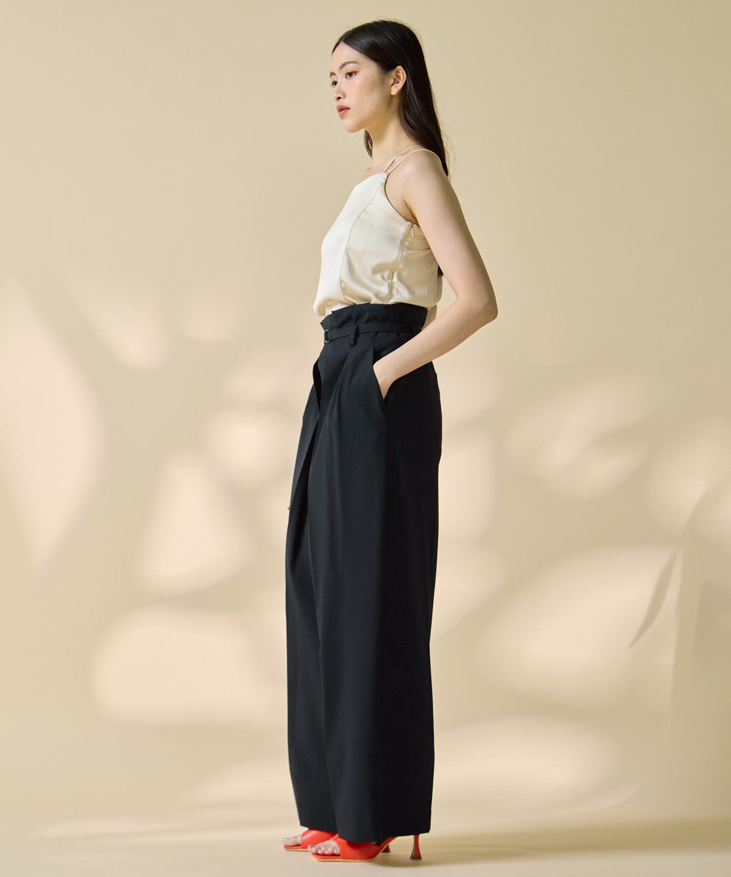 Belted High Waist Trousers STUDIOUS