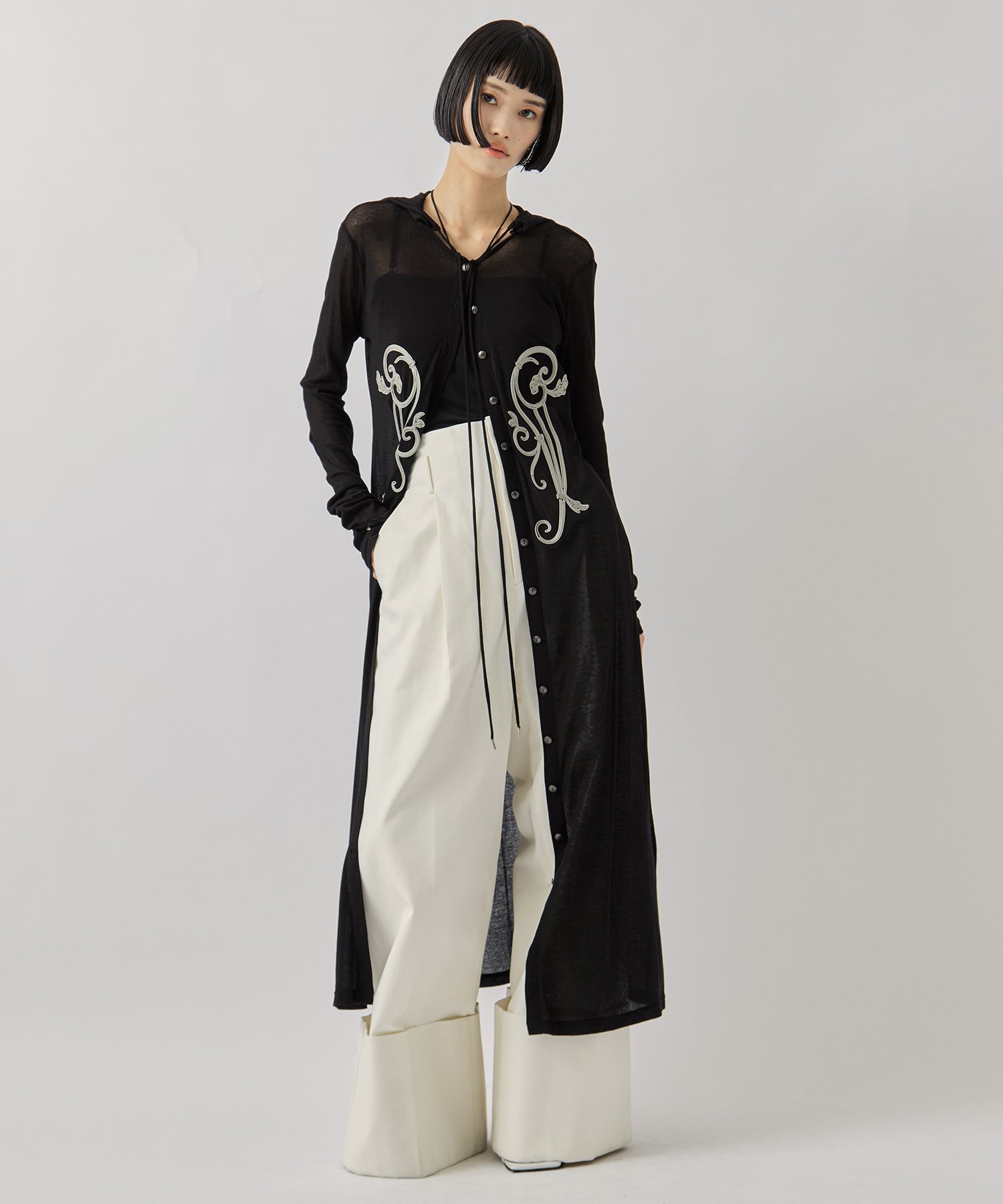 別注 iron embroidery cotton sheer onpiec tanakadaisuke