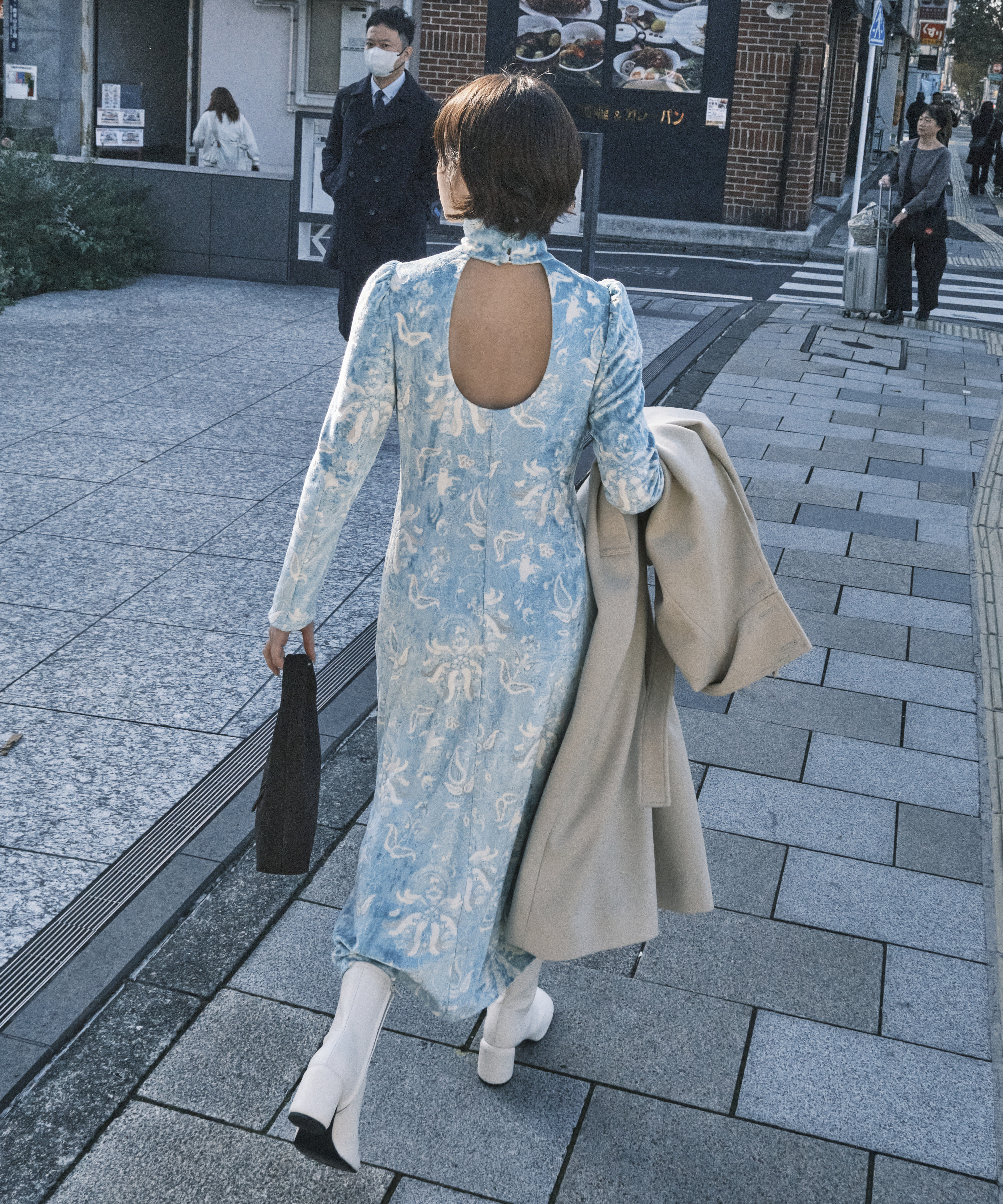 別注 Velour Jersey High Neck Dress Mame Kurogouchi
