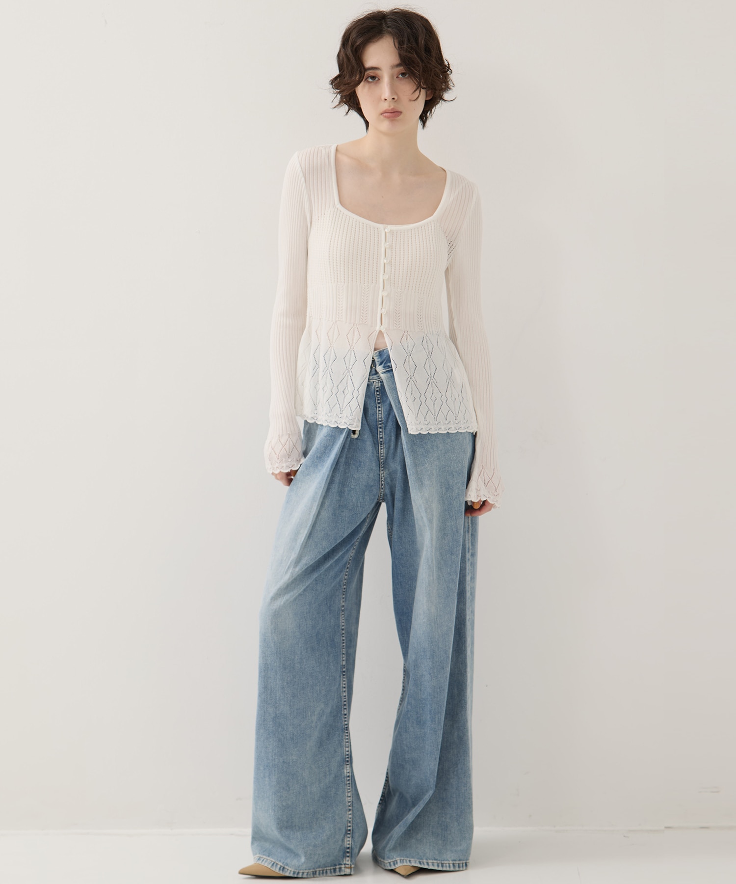 Lace Knit Cardigan EMILY ODA