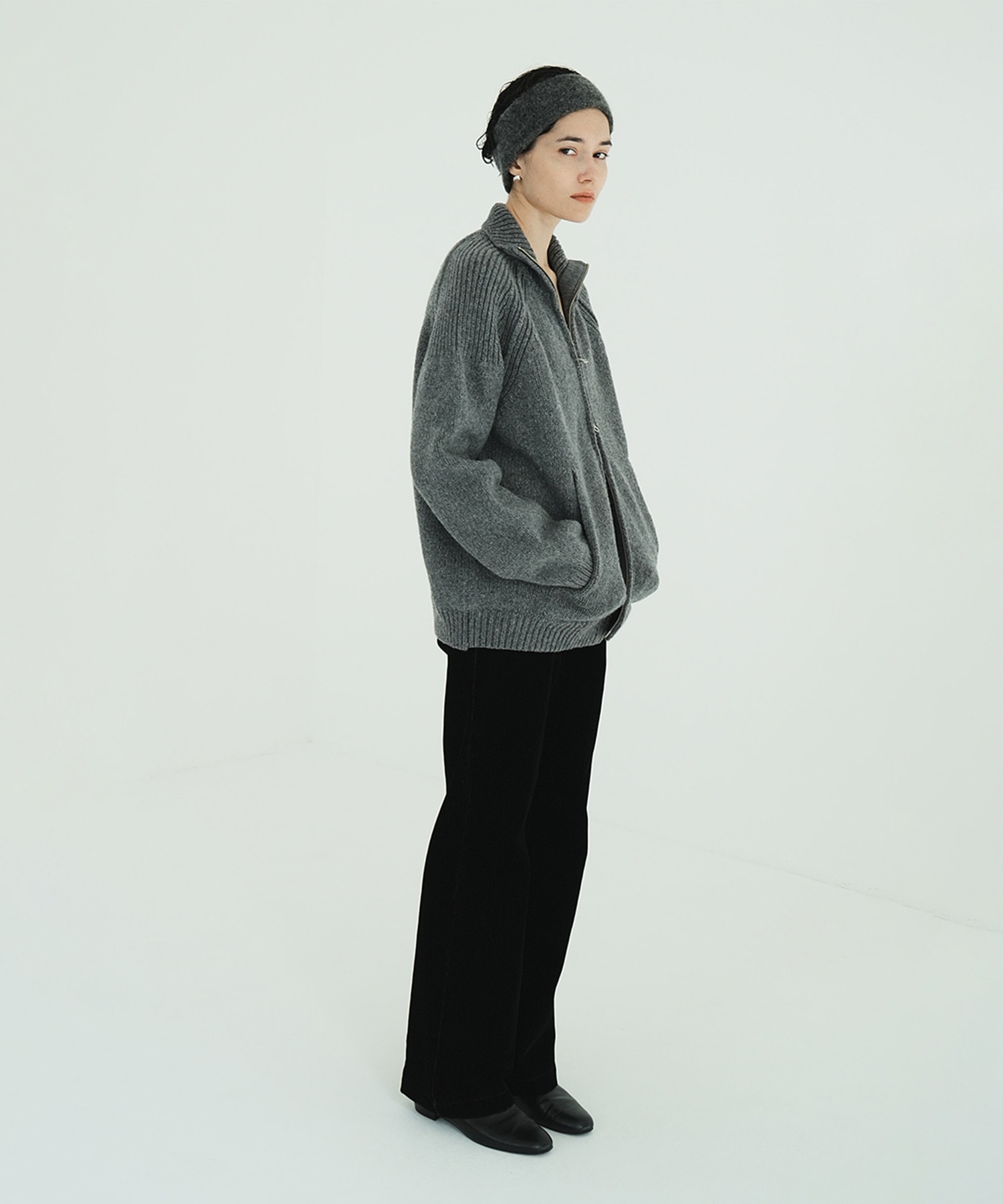 POCKET ZIP KNIT TOPS CLANE