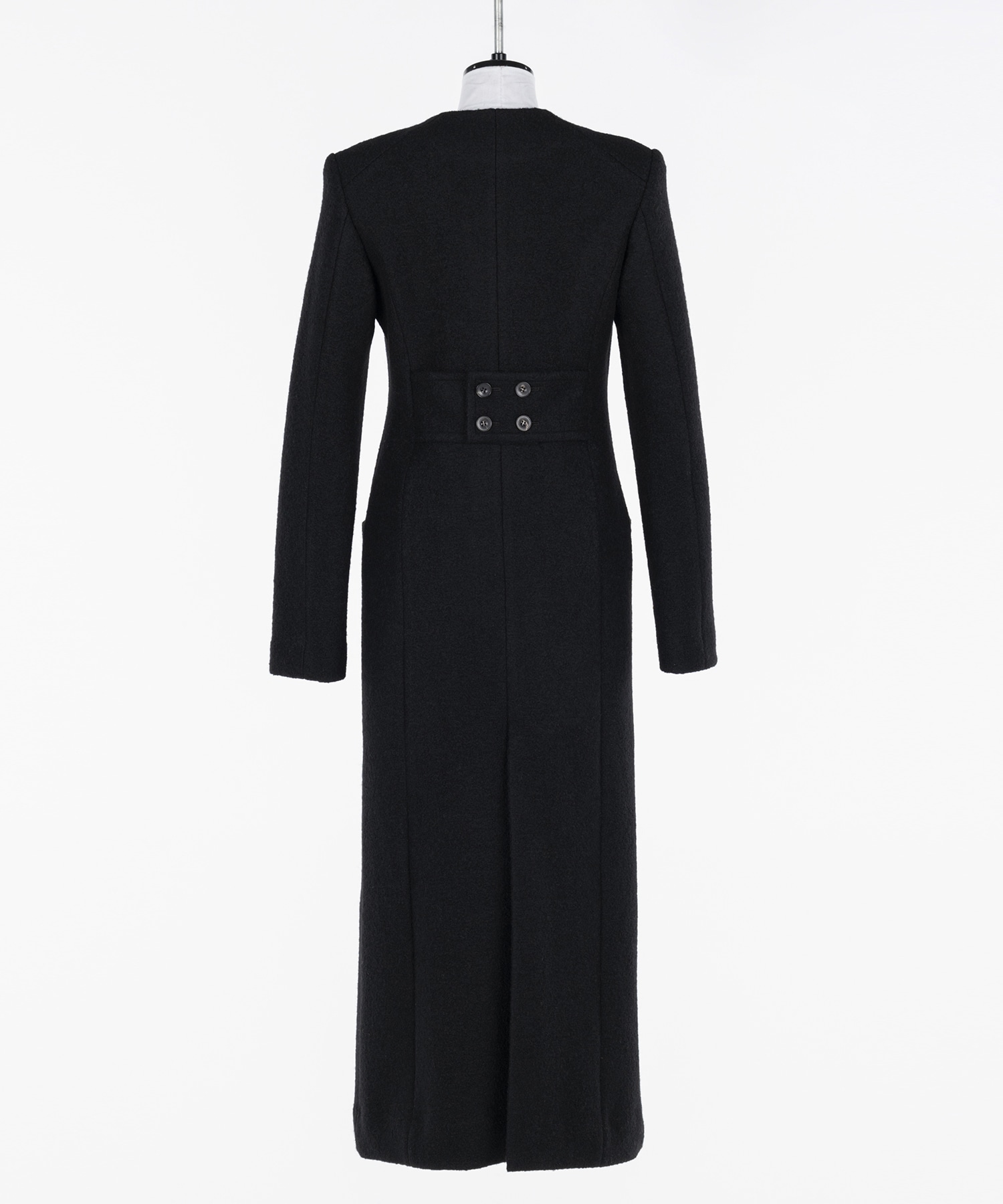 Single-breasted boucle wool coat FETICO