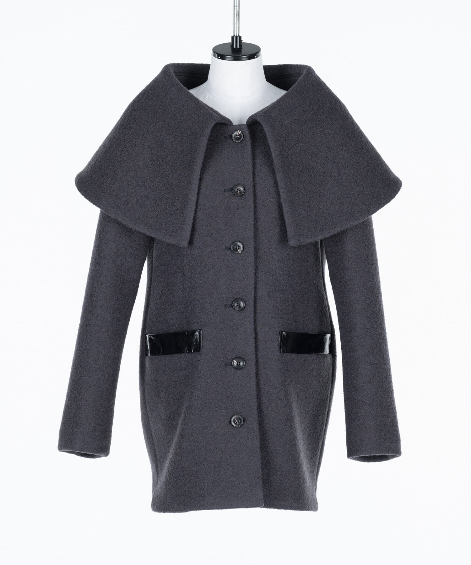 Boucle wool cape coat FETICO