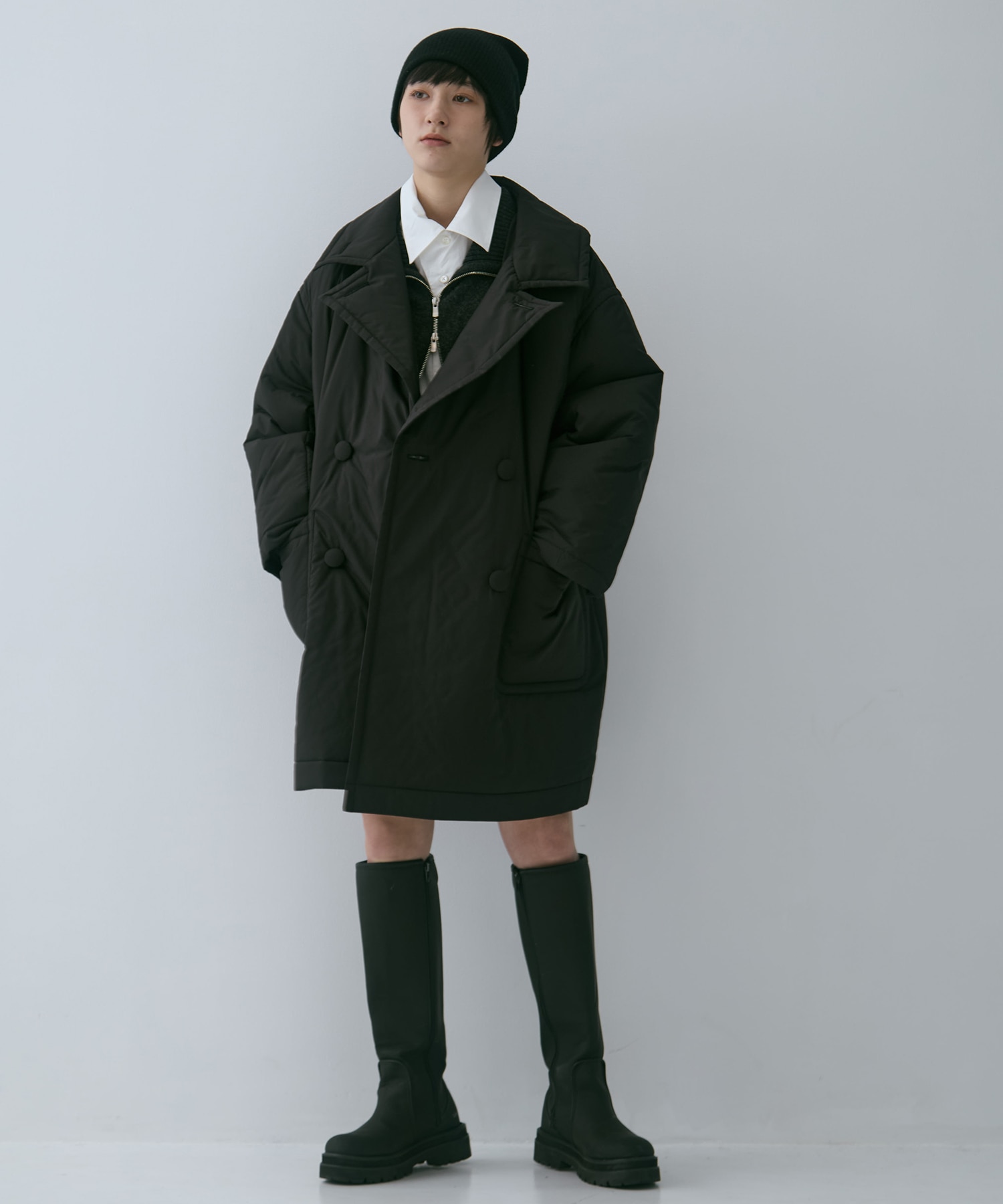 PADDED BUTTON COAT STUDIOUS