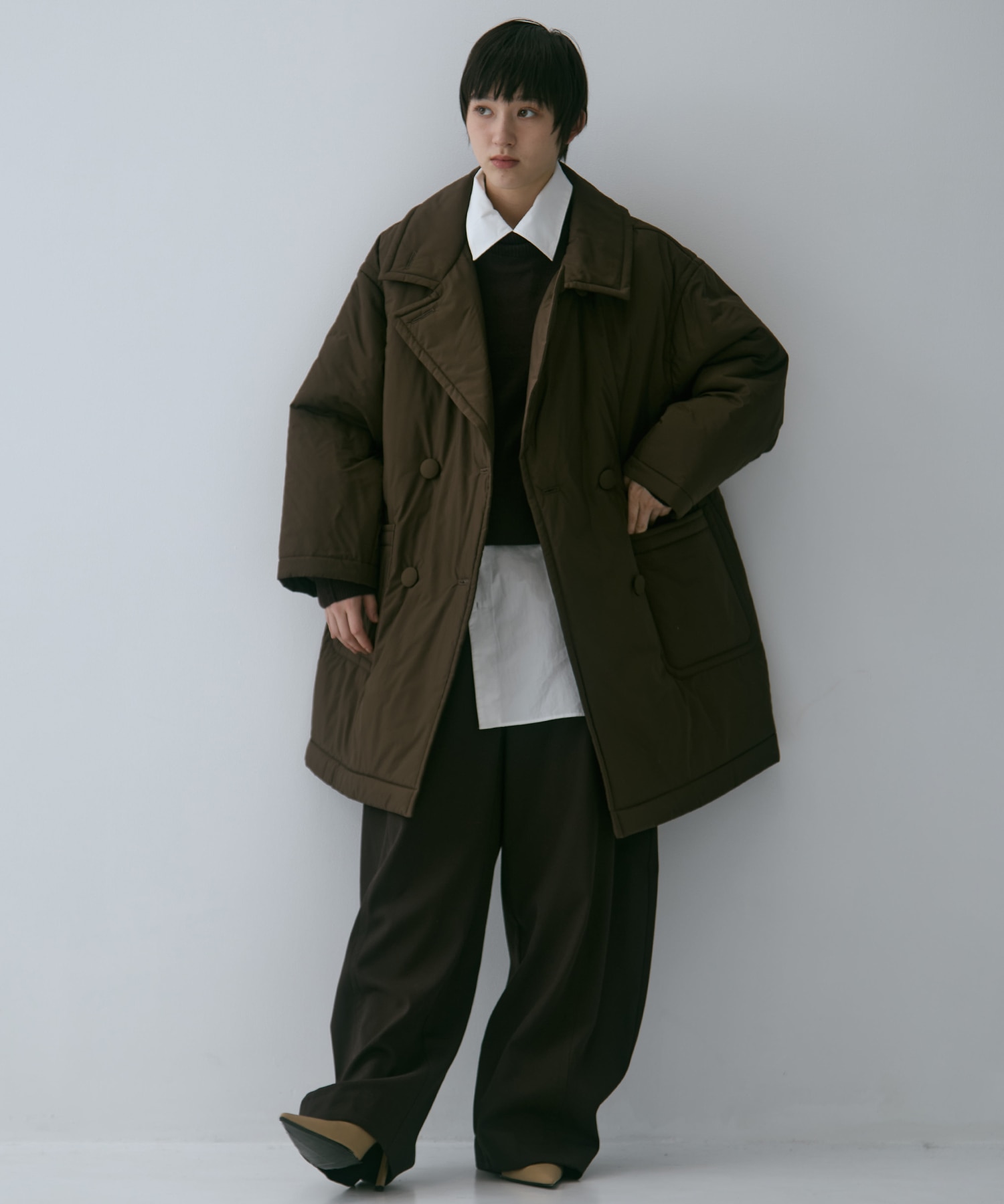 PADDED BUTTON COAT STUDIOUS