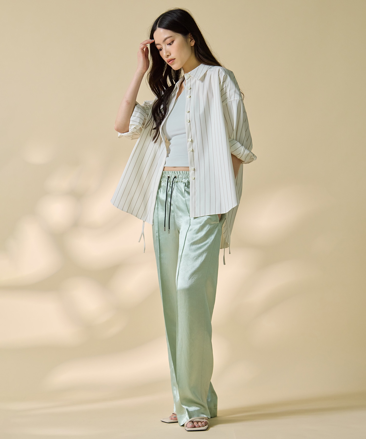 Wide Stripe 2way Shirt STUDIOUS
