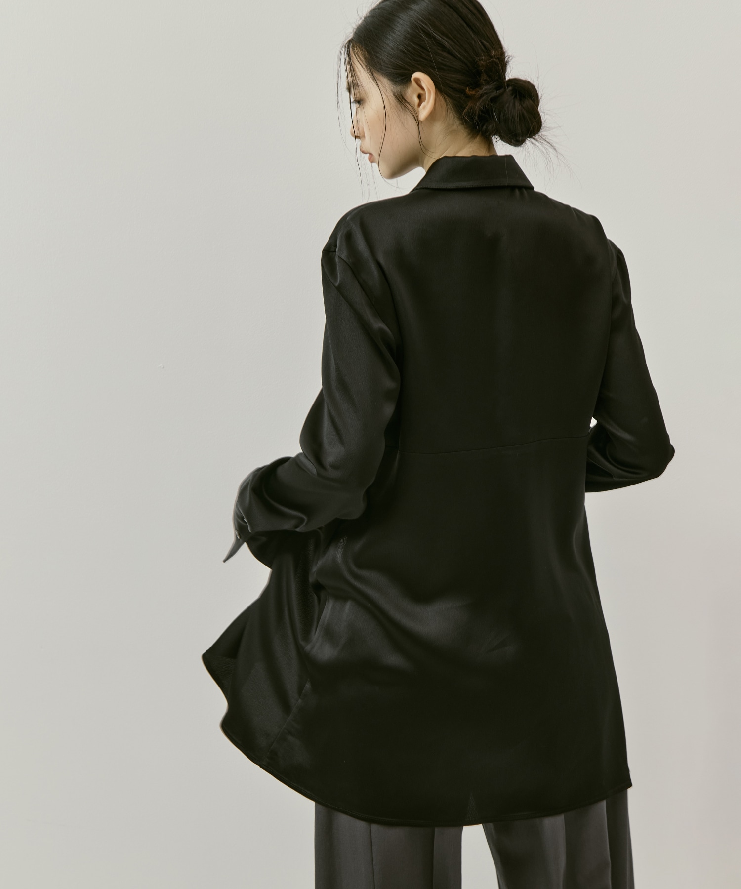 別注 EMBROIDERY SATIN SHIRT FETICO