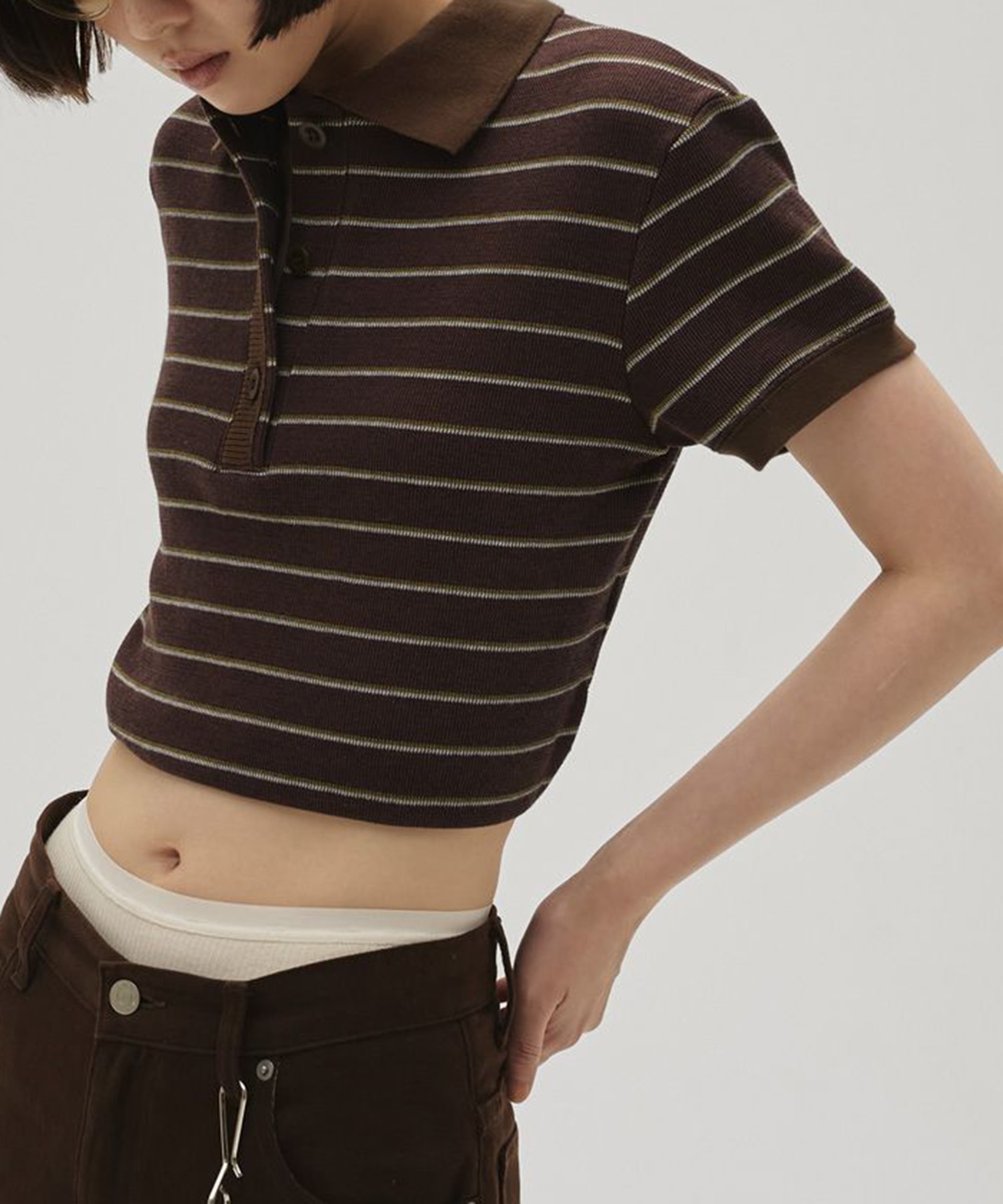 Border Polo Tops TODAYFUL