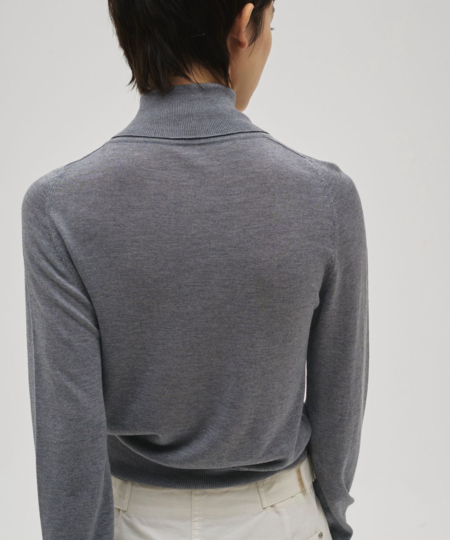 Tencelwool Highneck Knit TODAYFUL