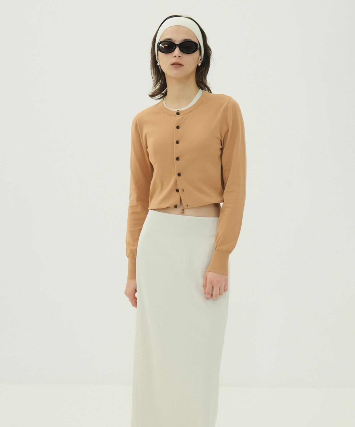 W LAYERED KNIT CARDIGAN CLANE