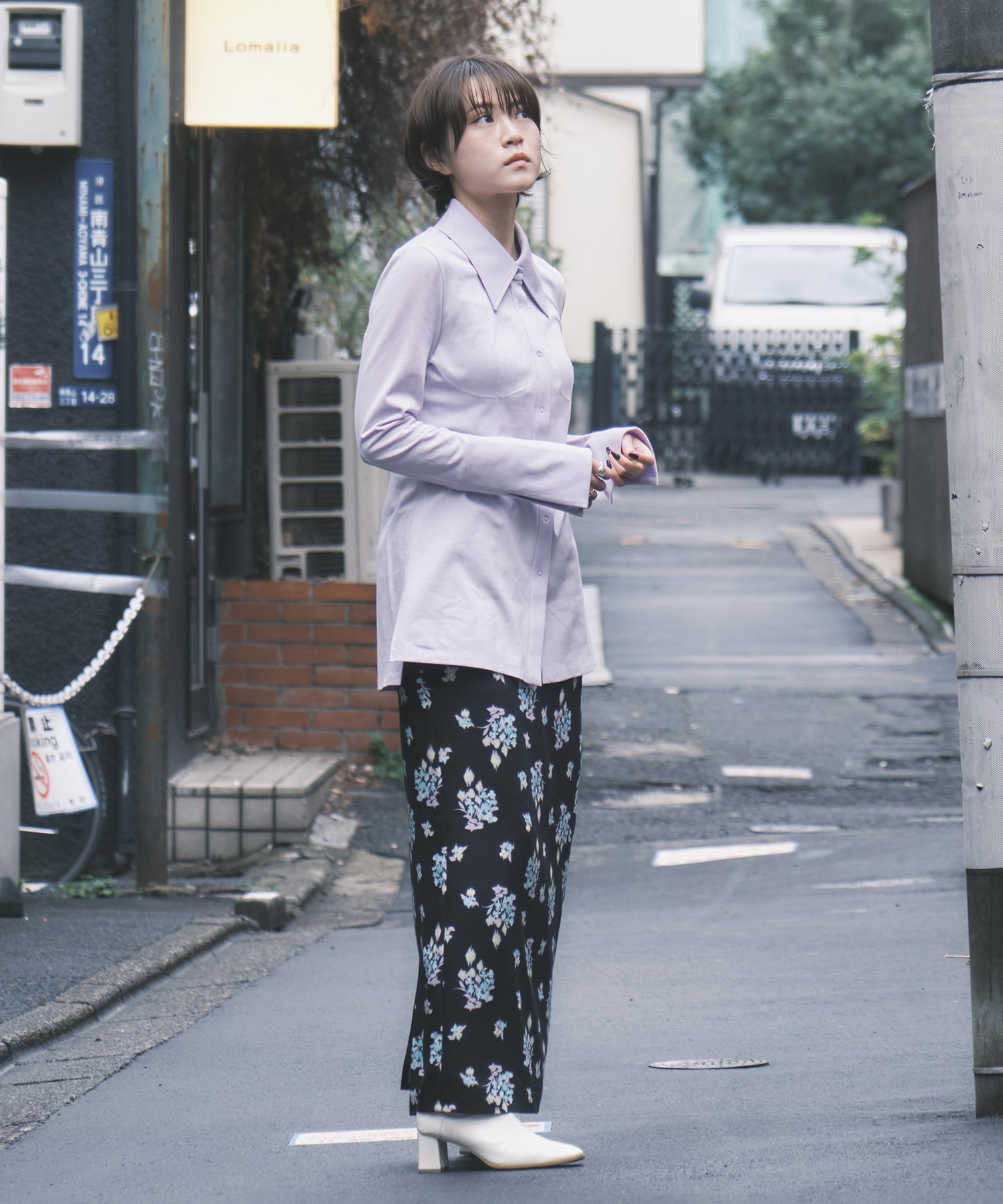 Floral Motif Printed Skirt Mame Kurogouchi