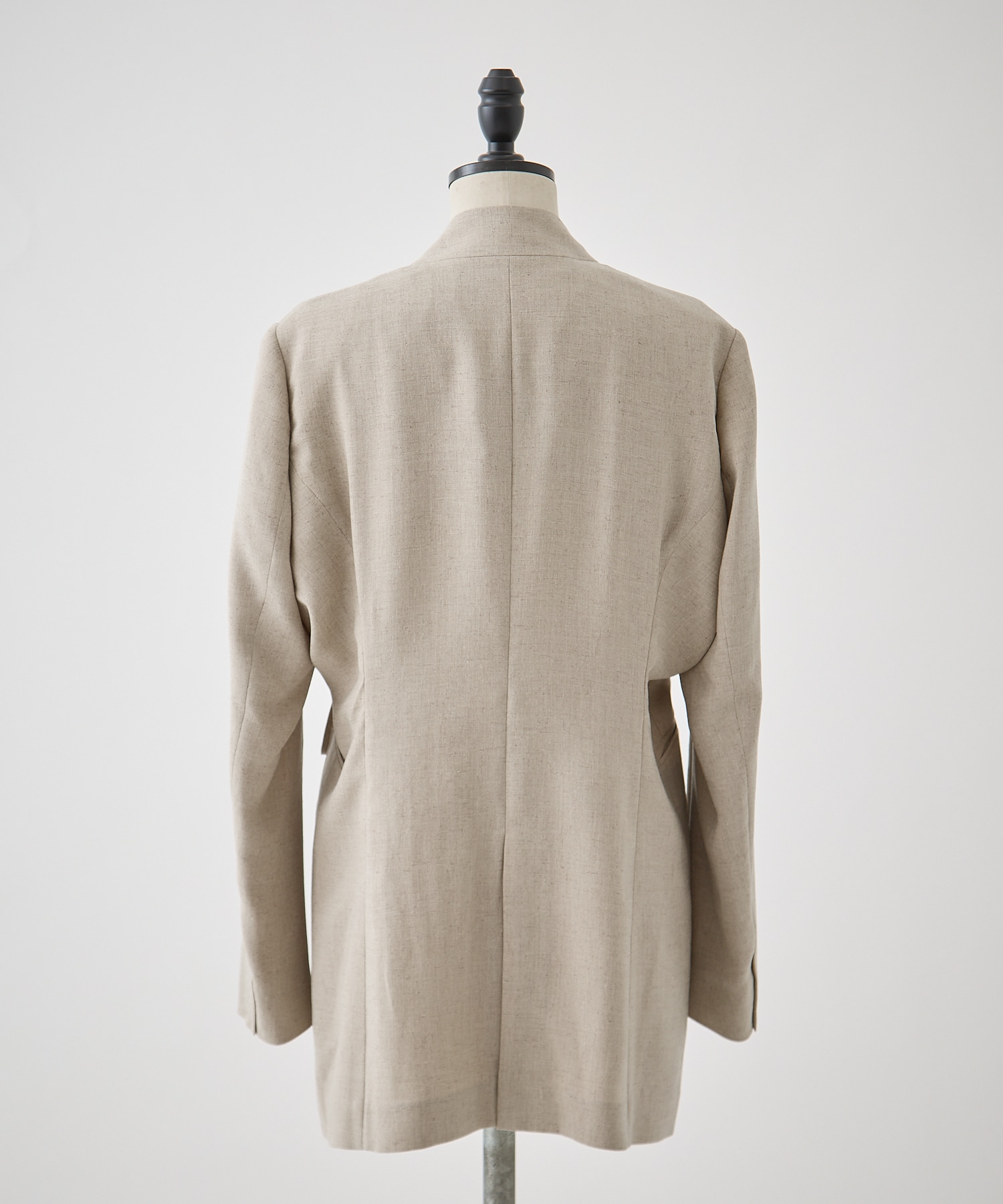 Triacetate Polyester Collarless Jacket Mame Kurogouchi