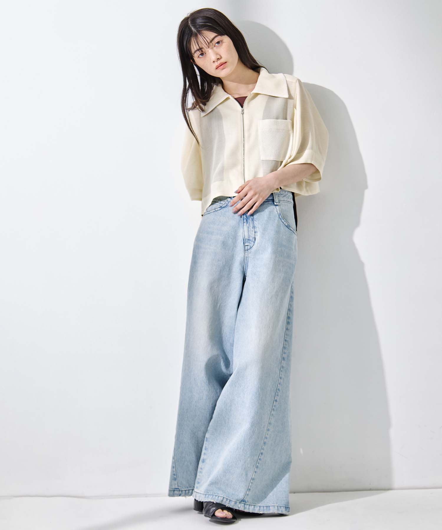 Washable Mesh Shirt Blouson STUDIOUS
