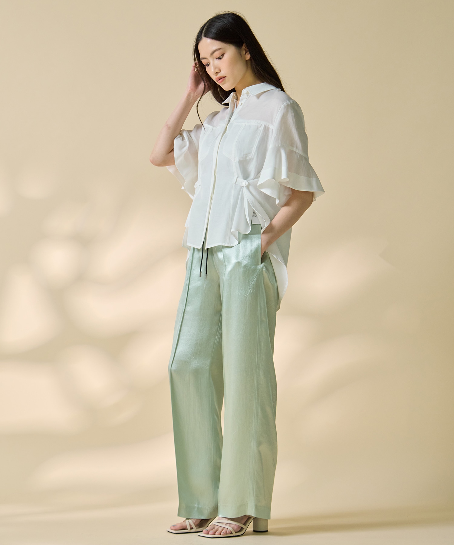 Hem Flare 2way Blouse STUDIOUS
