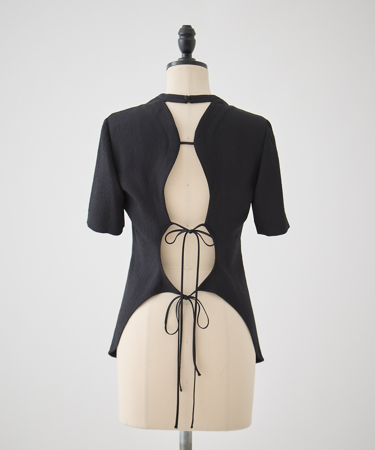 Floral Jacquard Open Back Top Mame Kurogouchi