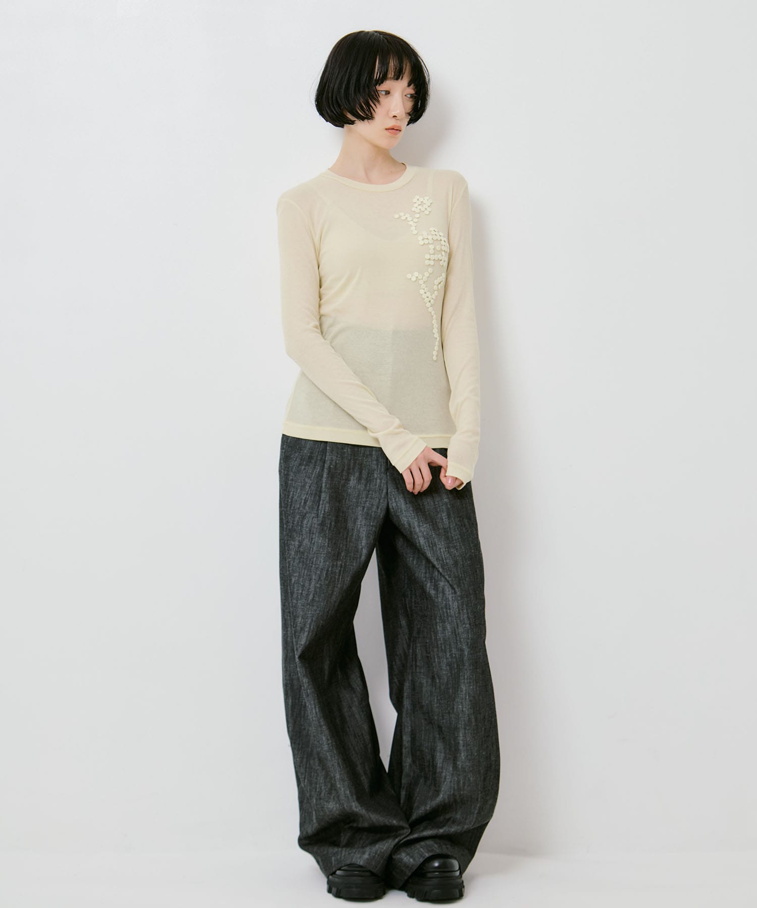 POSY EMBROIDERY TOP RIV NOBUHIKO