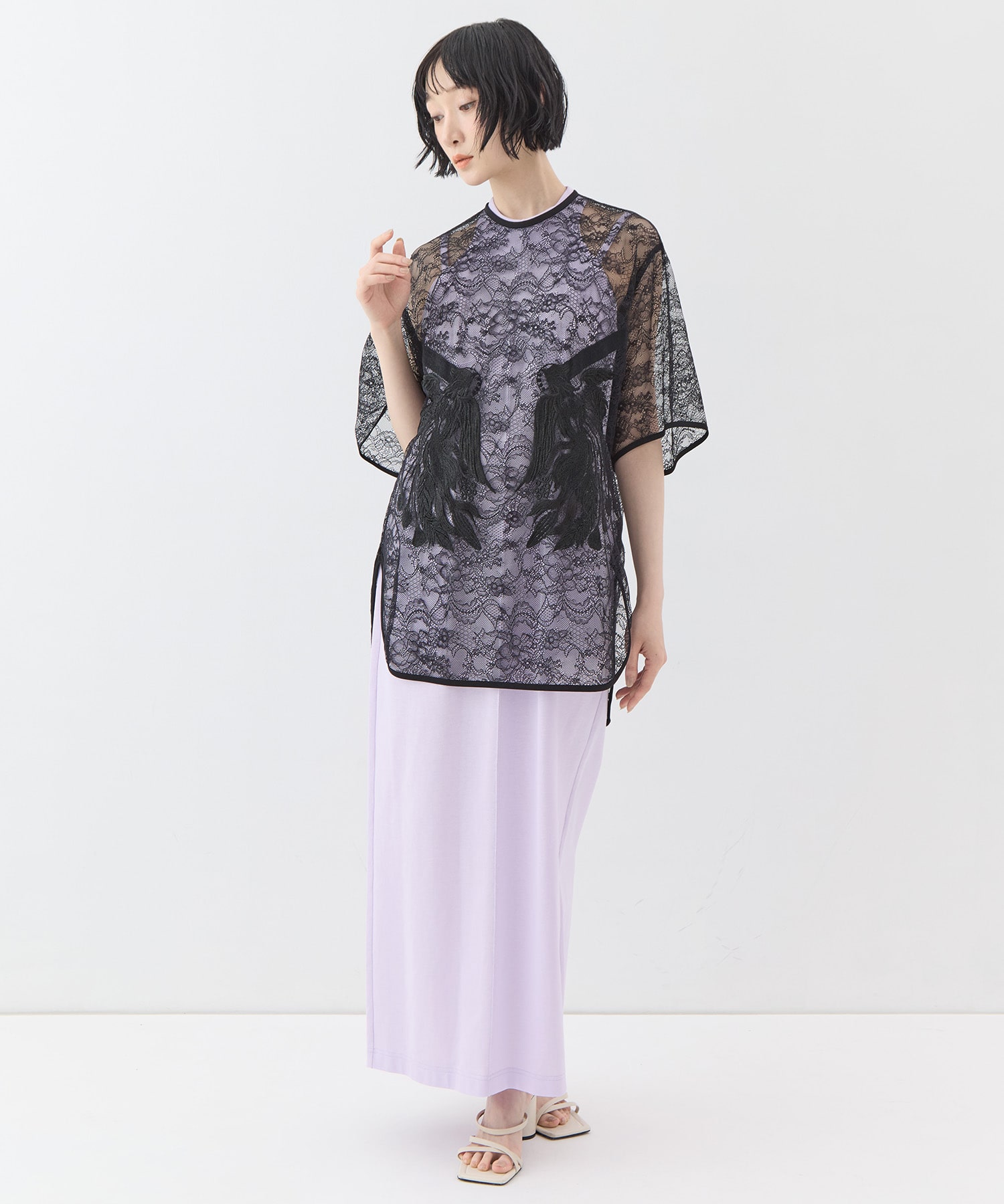 Raschel Lace Embroidered Top Mame Kurogouchi