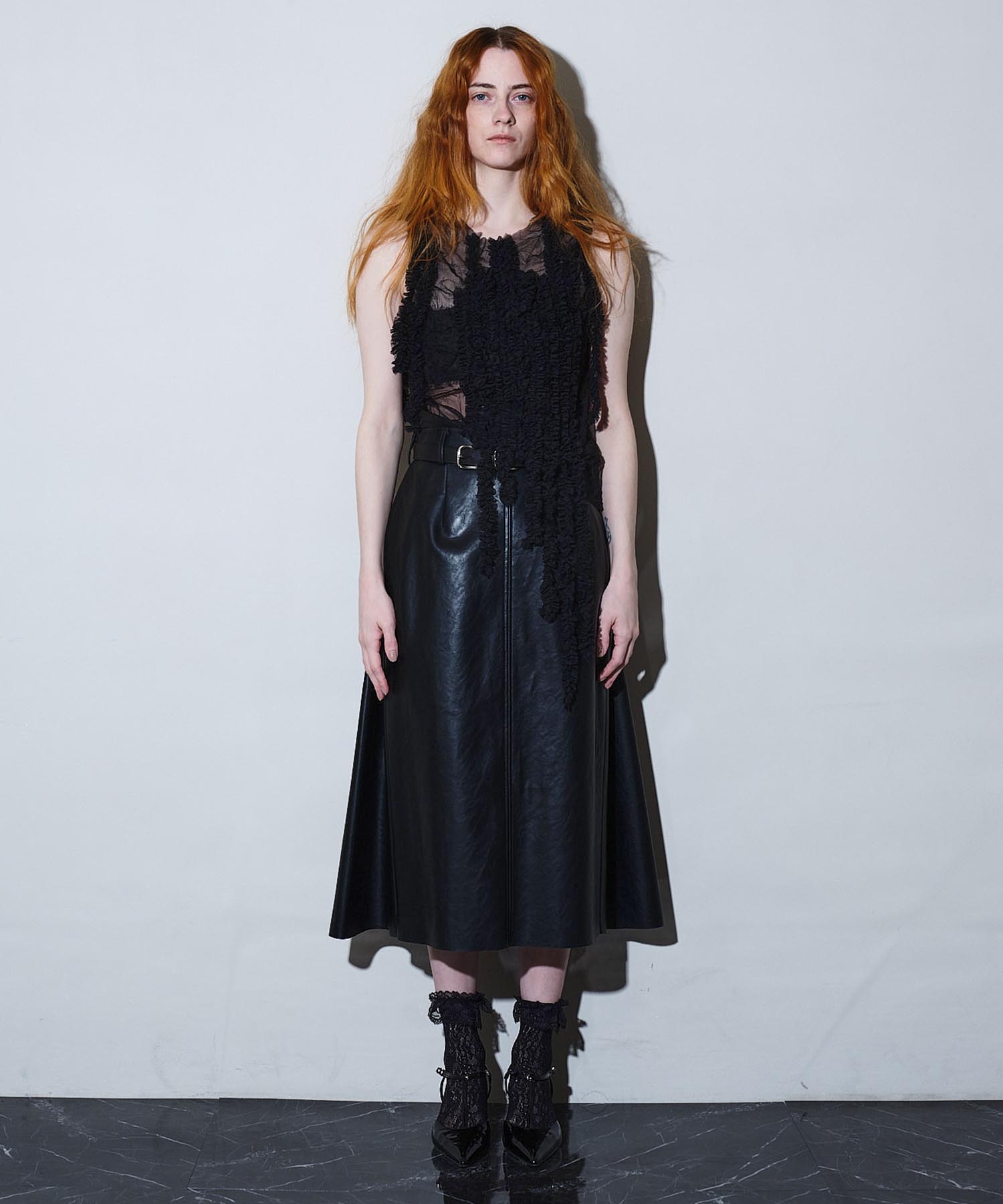 Washer eternal frill blouse HEELAL