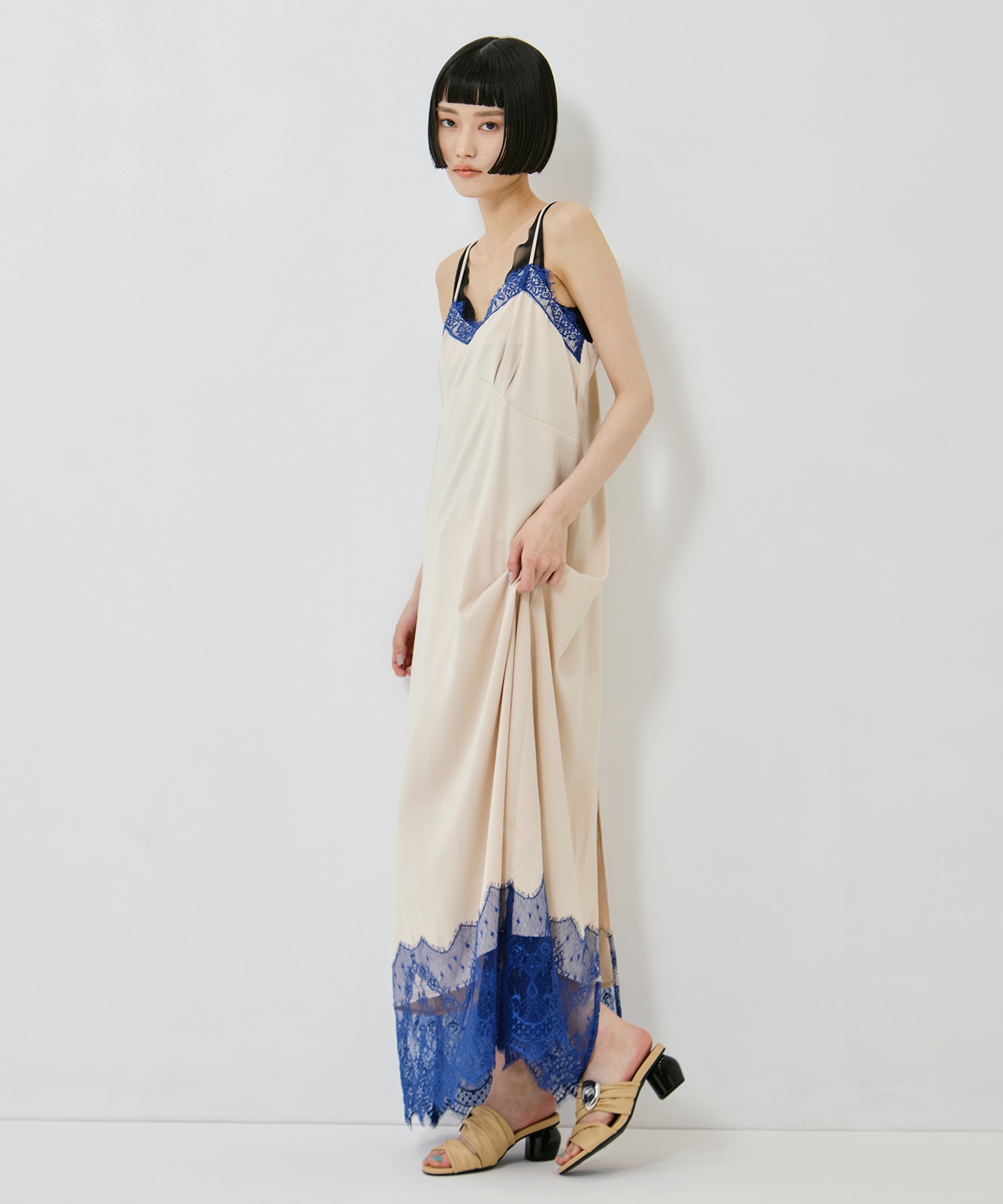 DOT FLOWER VEIL DRESS AMERI