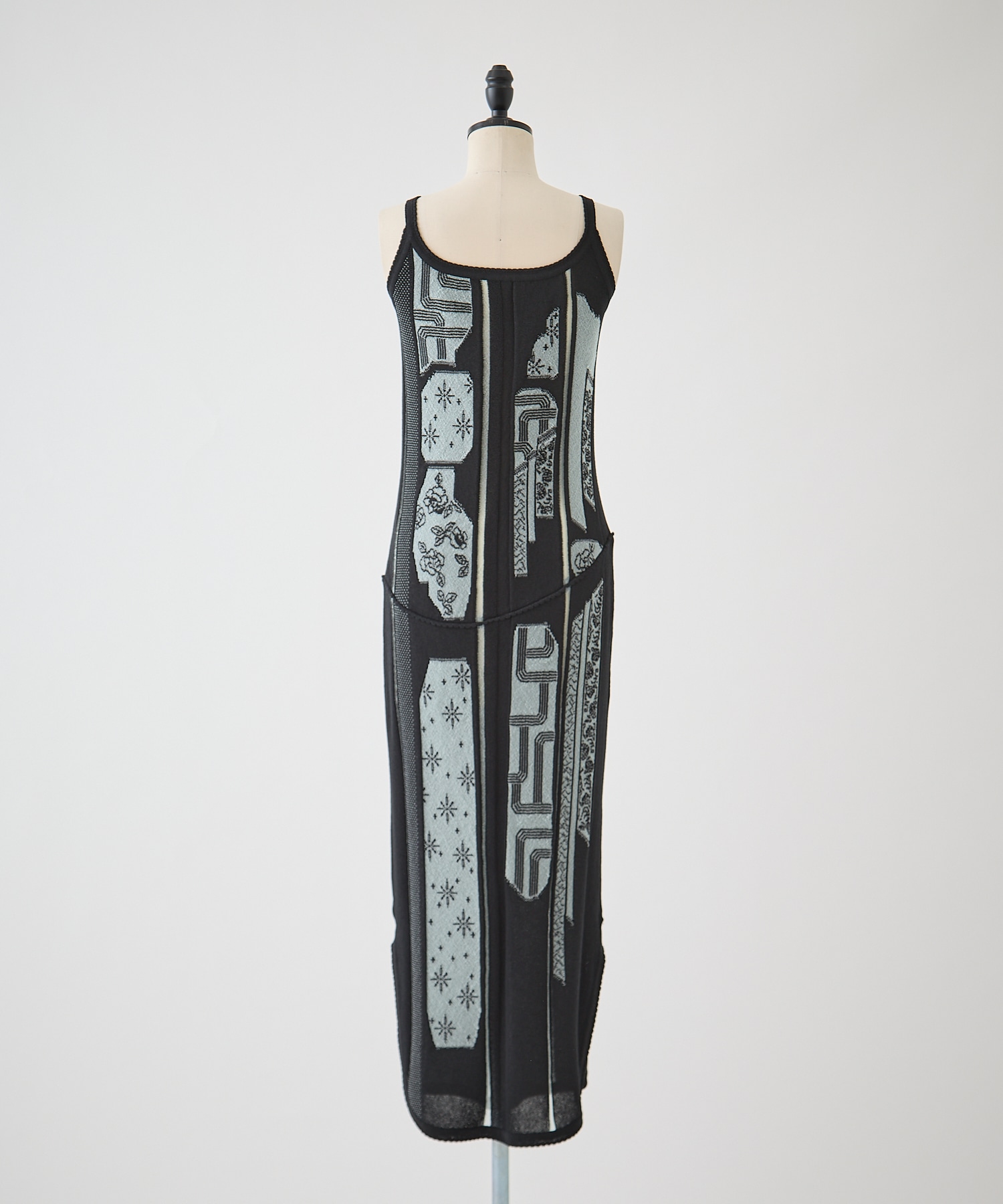 Multi-Pattern Knit Dress Mame Kurogouchi