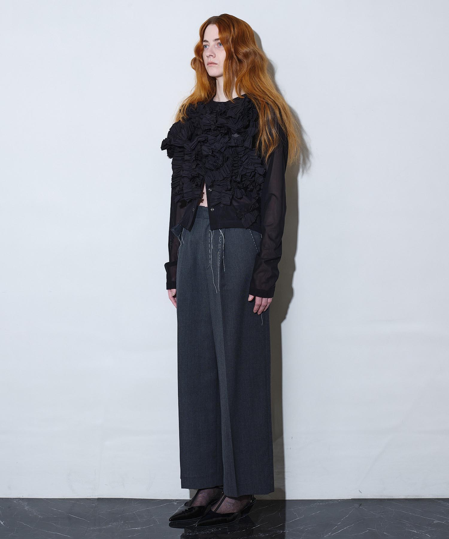 Daria motif tulle cardigan HEELAL