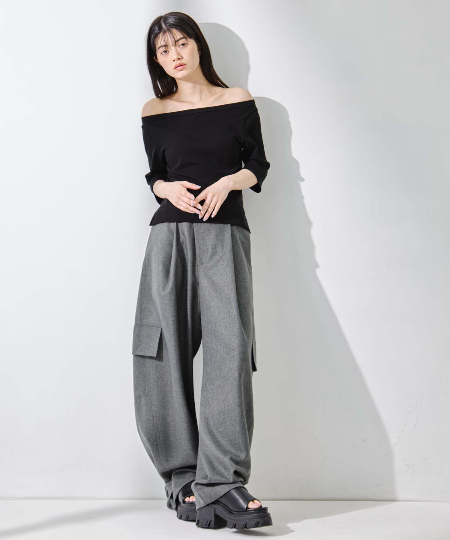 Luxury Cotton Boat Neck Tee STUDIOUS