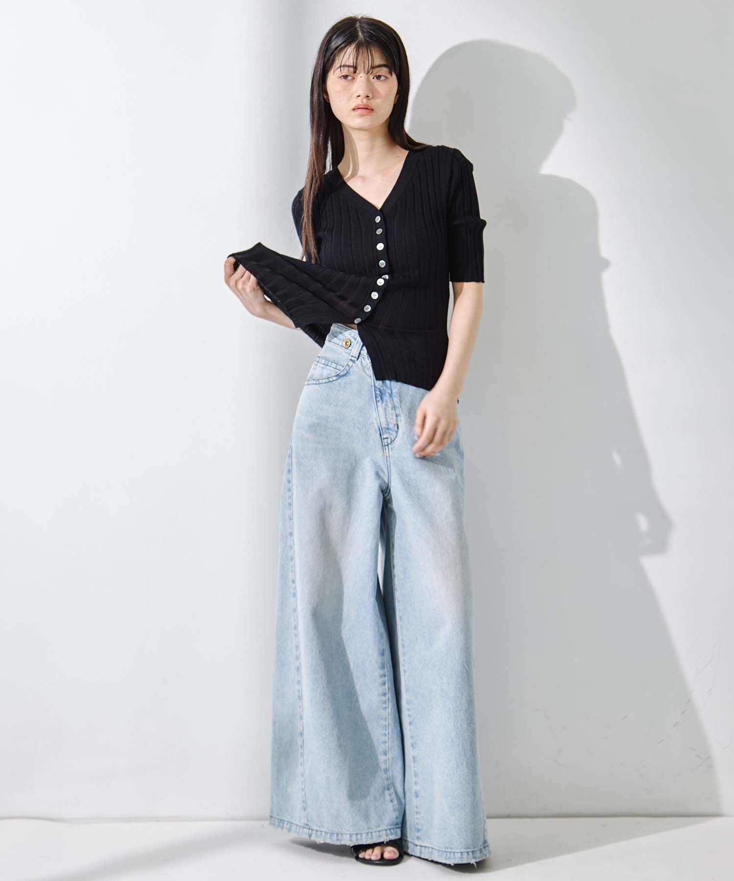 Silk Viscose Wide Rib Cardigan STUDIOUS