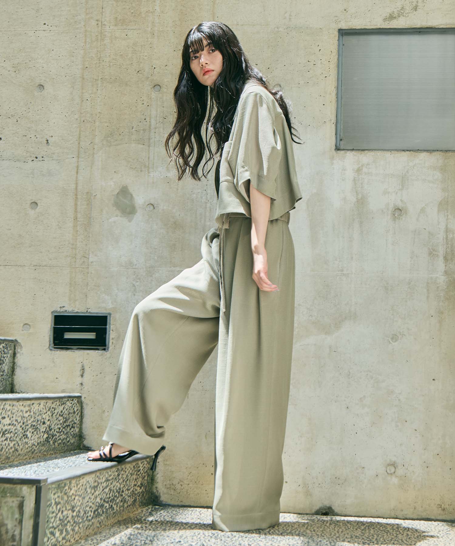 Washable Mesh Relax Trousers STUDIOUS