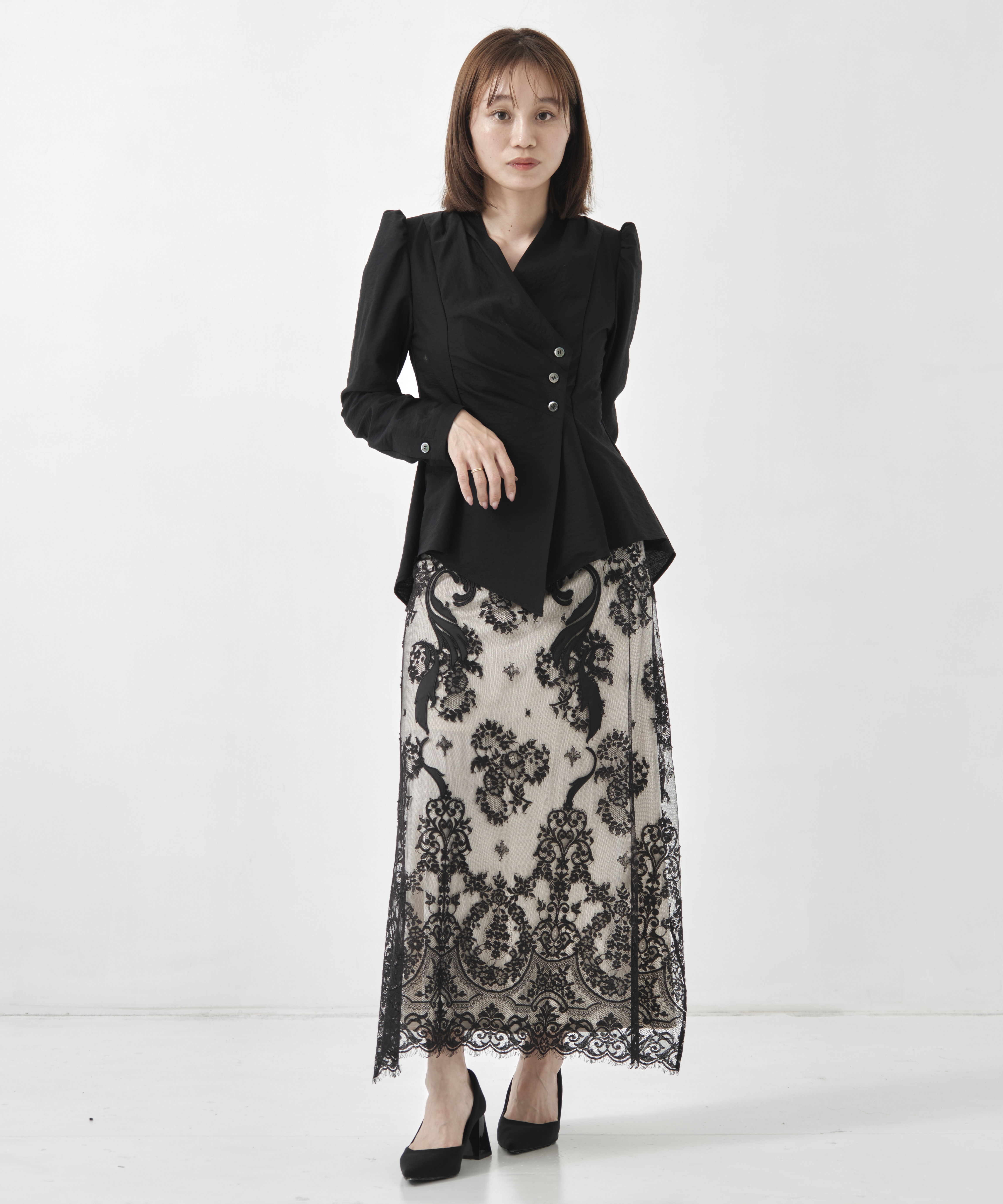 EMBROIDERED LACE SKIRT FETICO