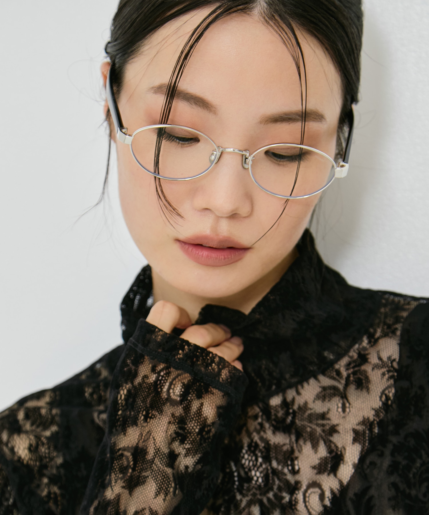 × BLANC METAL OVAL GLASSES FETICO