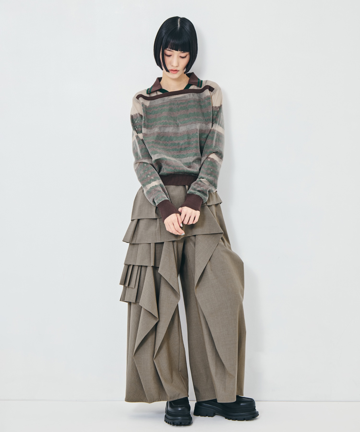 26WCL-N01307(波柄透けニット) kolor