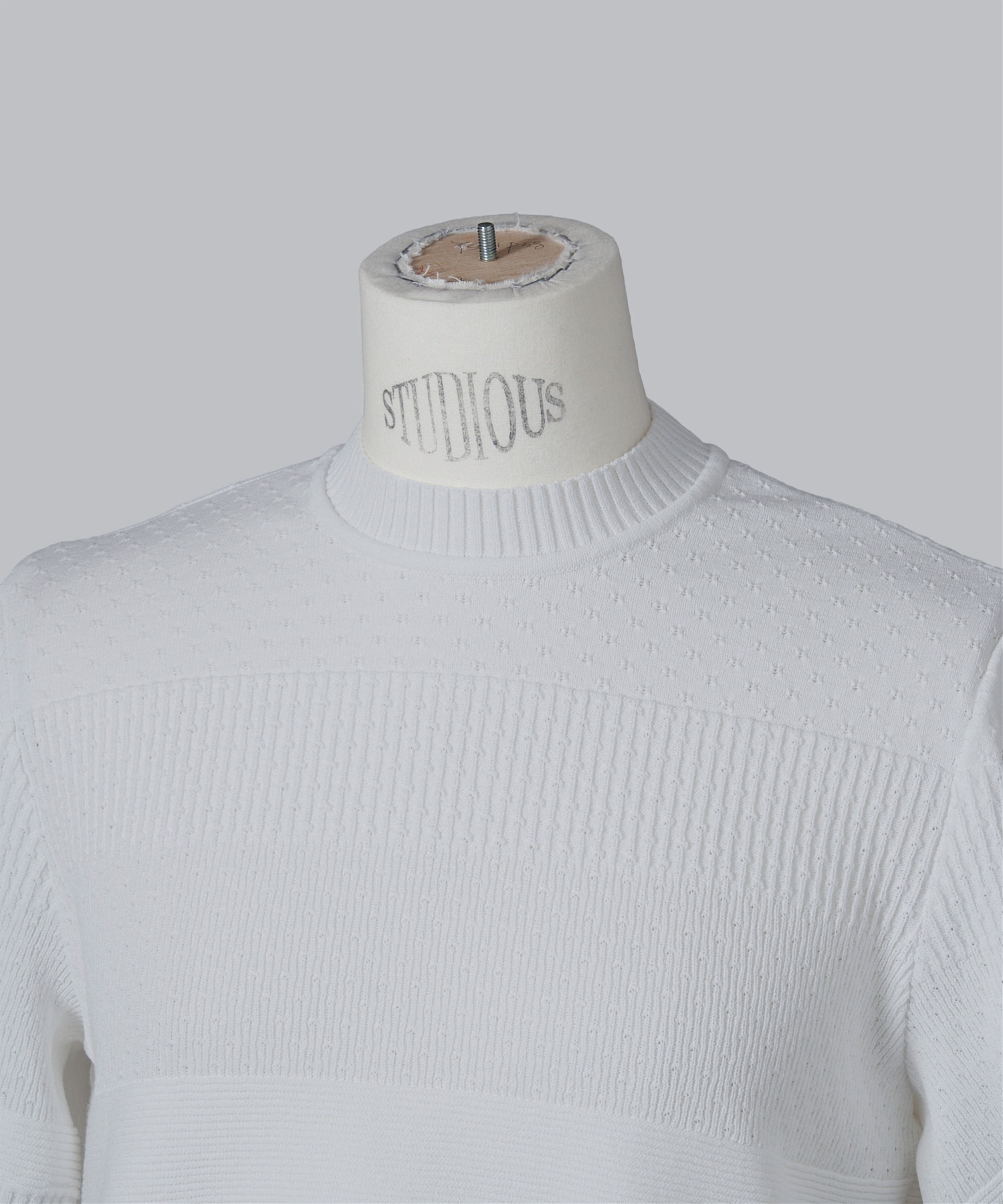 Knit Lace Short Sleeve Top Mame Kurogouchi