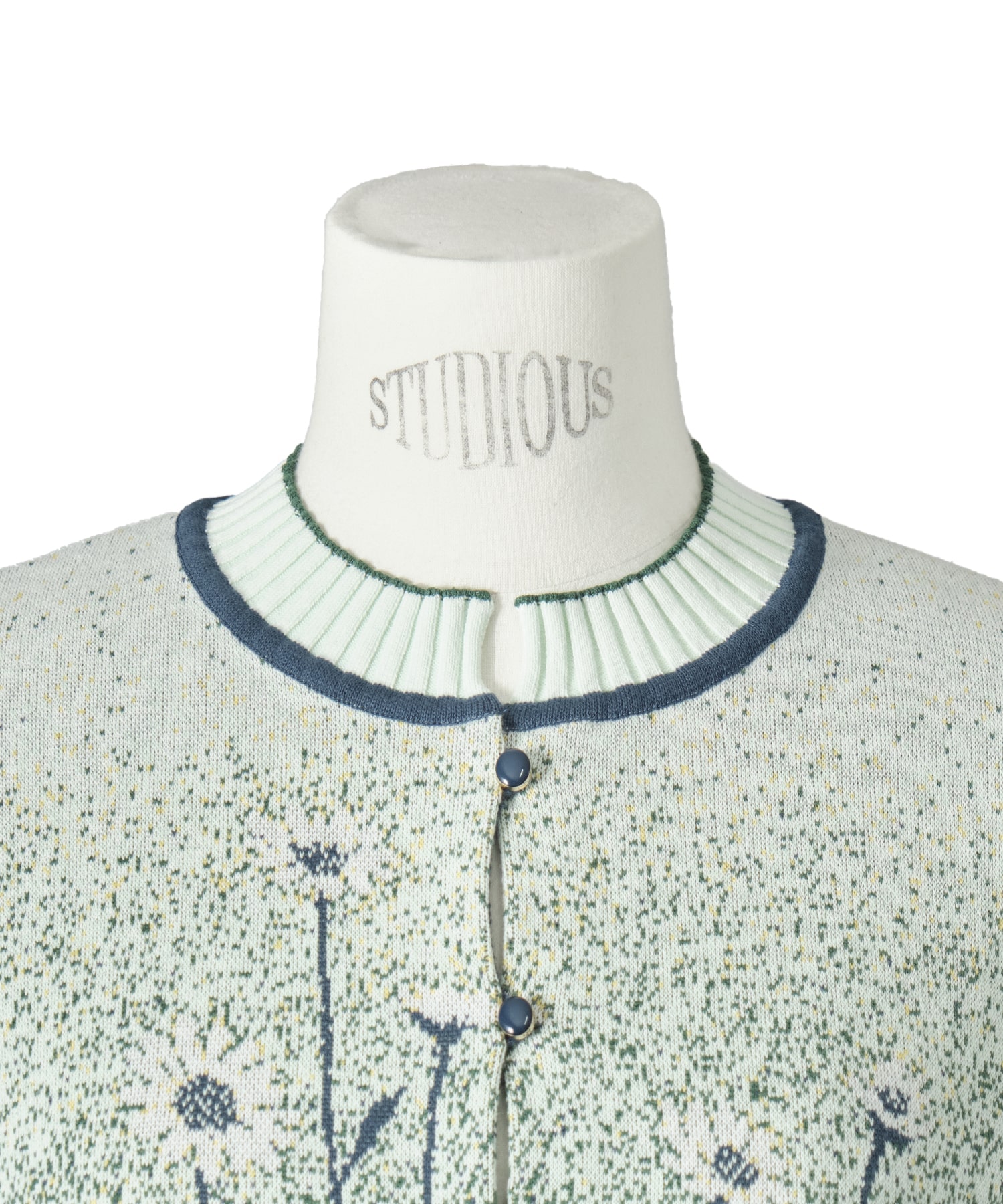 Floral Jacquard Graphic Knit Cardigan Mame Kurogouchi
