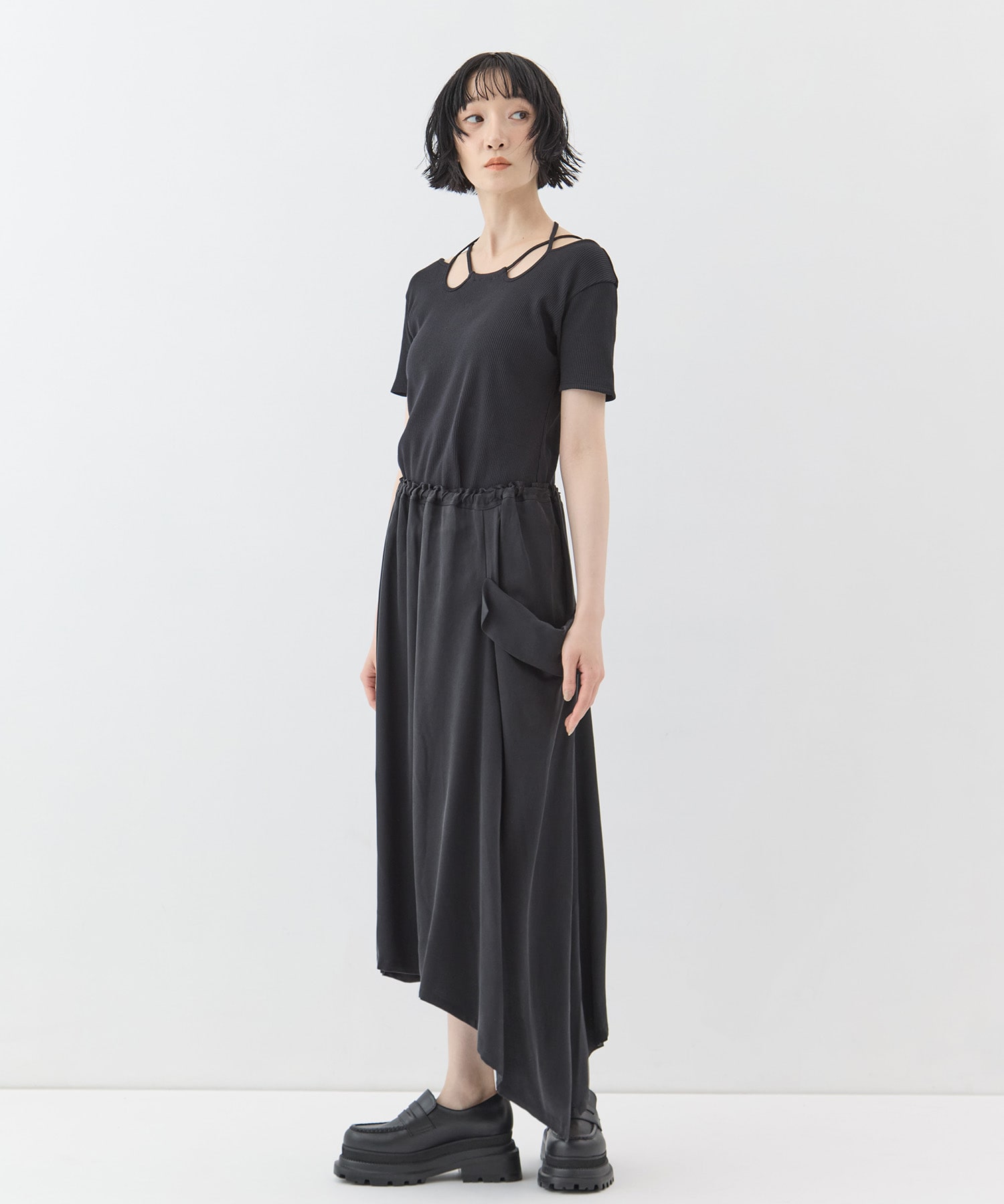 別注サテンギャザースカート sulvam