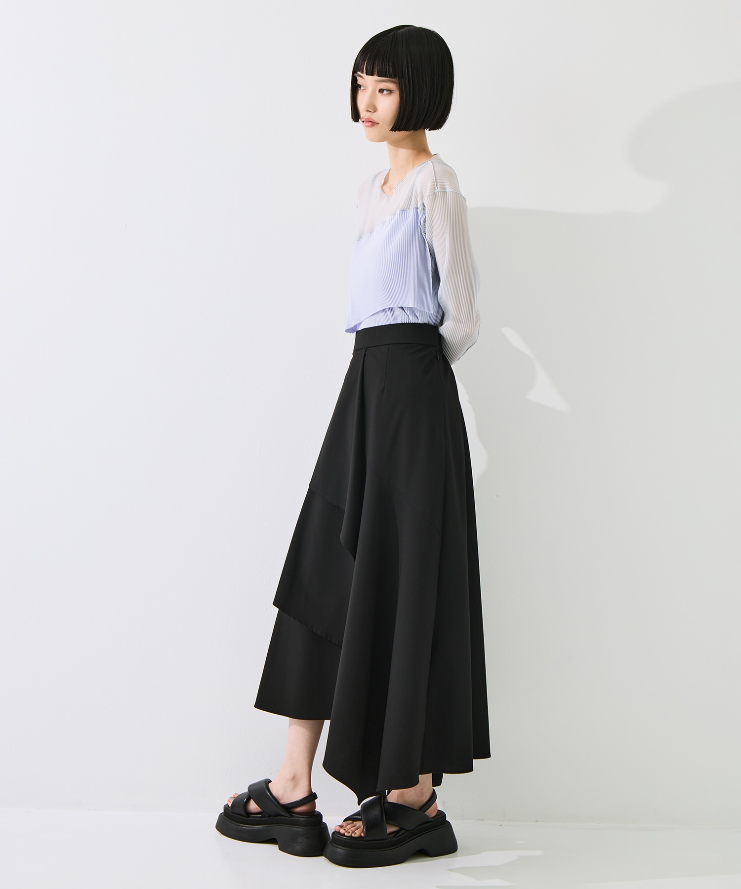 Layered Flare Skirt STUDIOUS